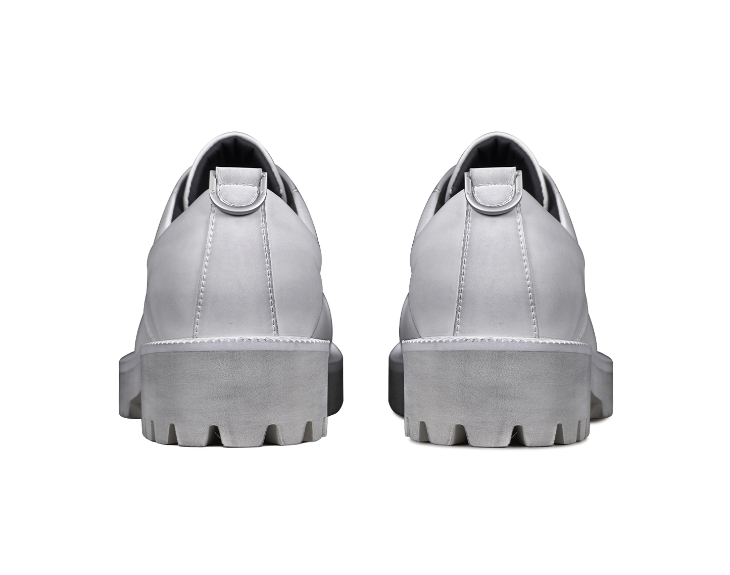 Dirty white matte derby shoes