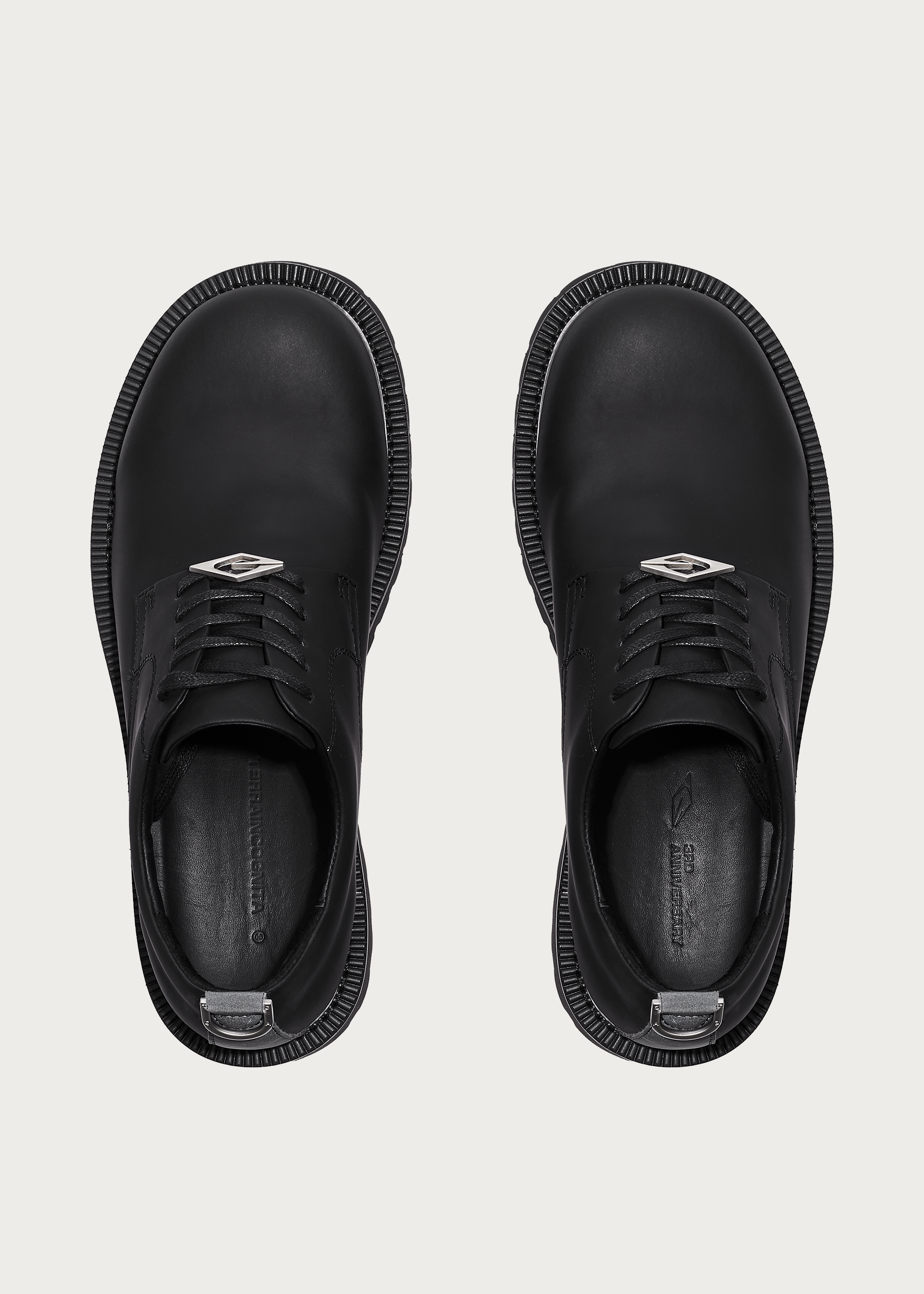 Derby shoes Round-toe Matte black