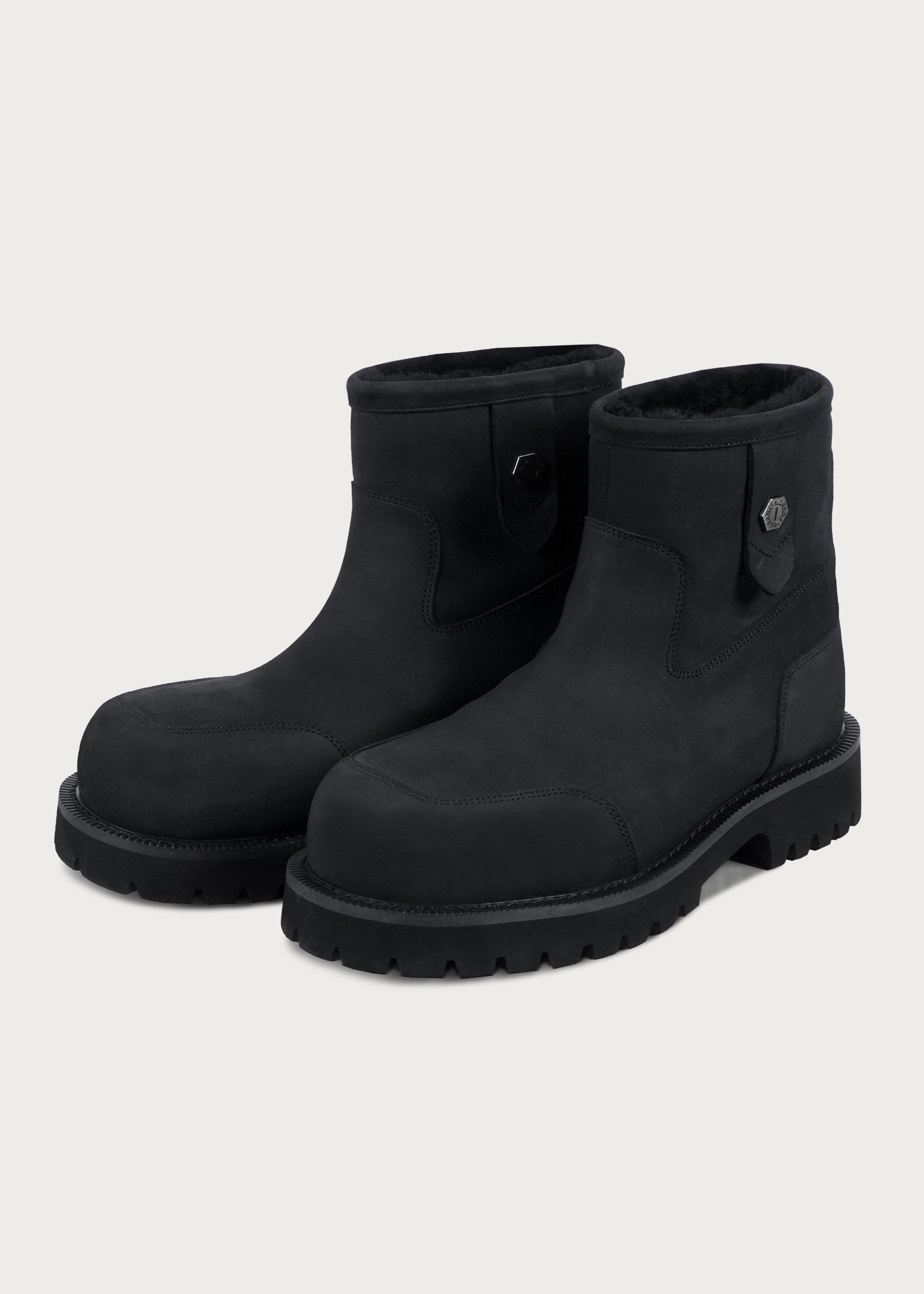 Snow boots Fleece Mid-top Matte black