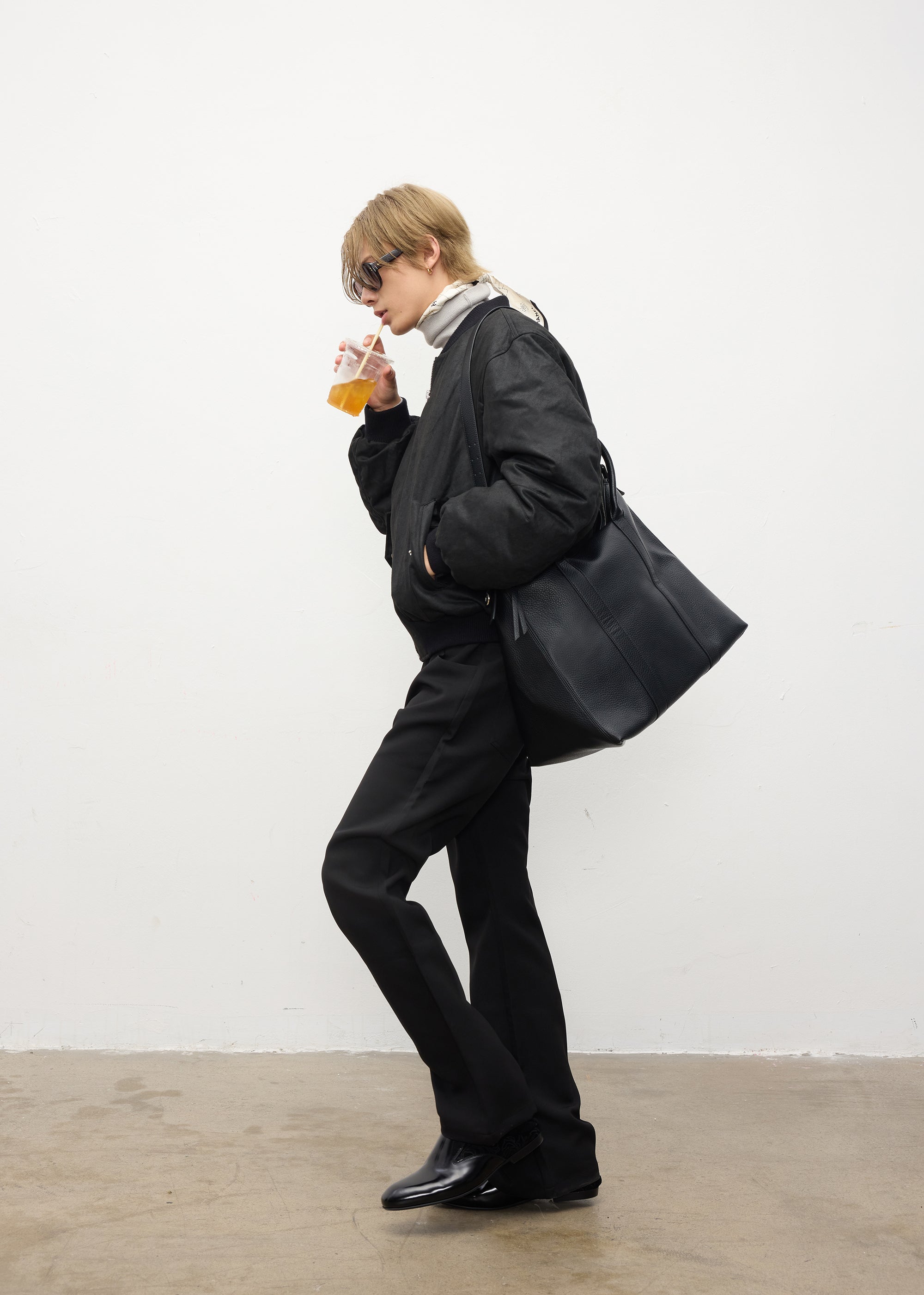 Wrinkle-Resistant Tailored Bootcut Trousers