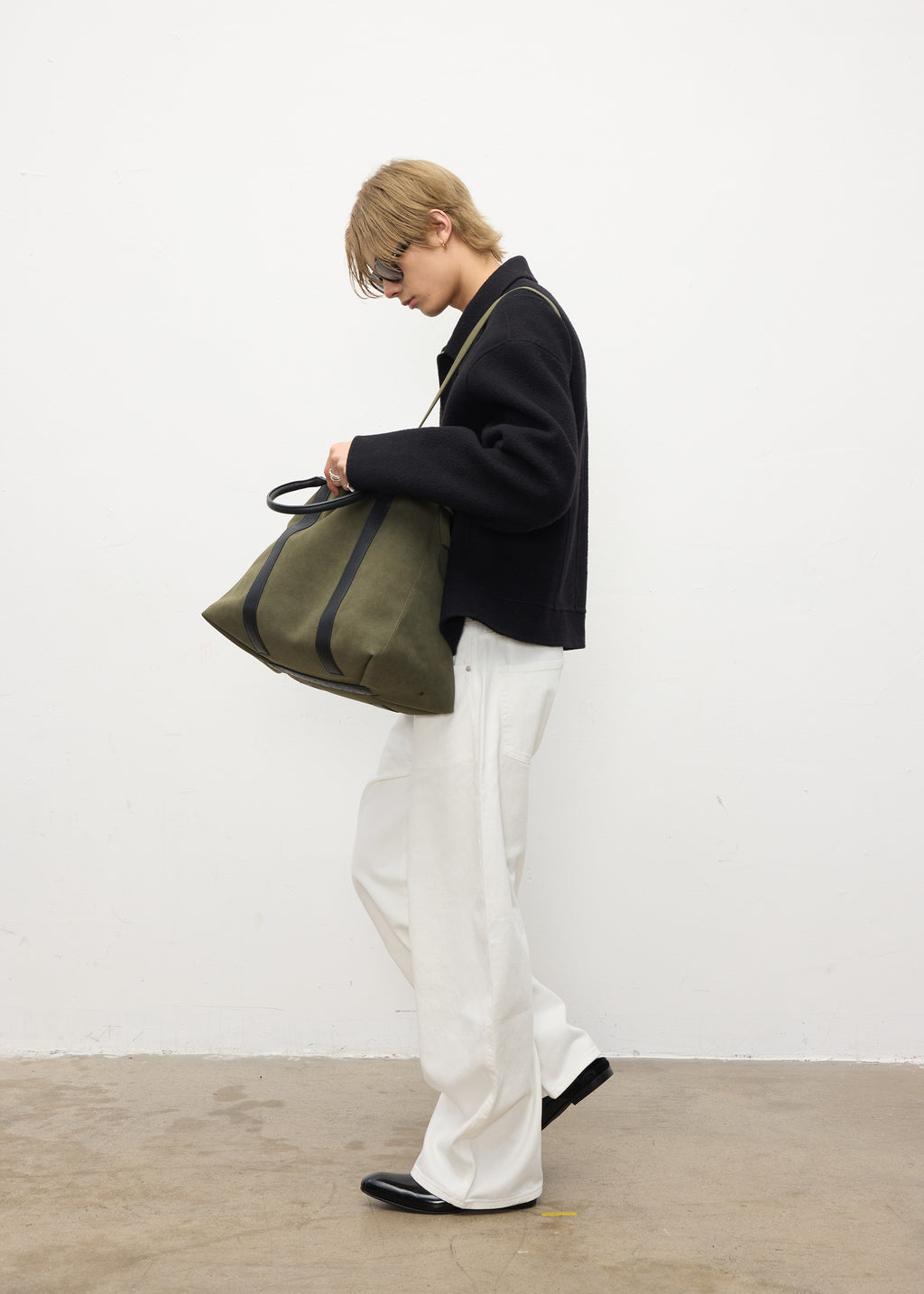 Patchwork Tote Bag Olive Green