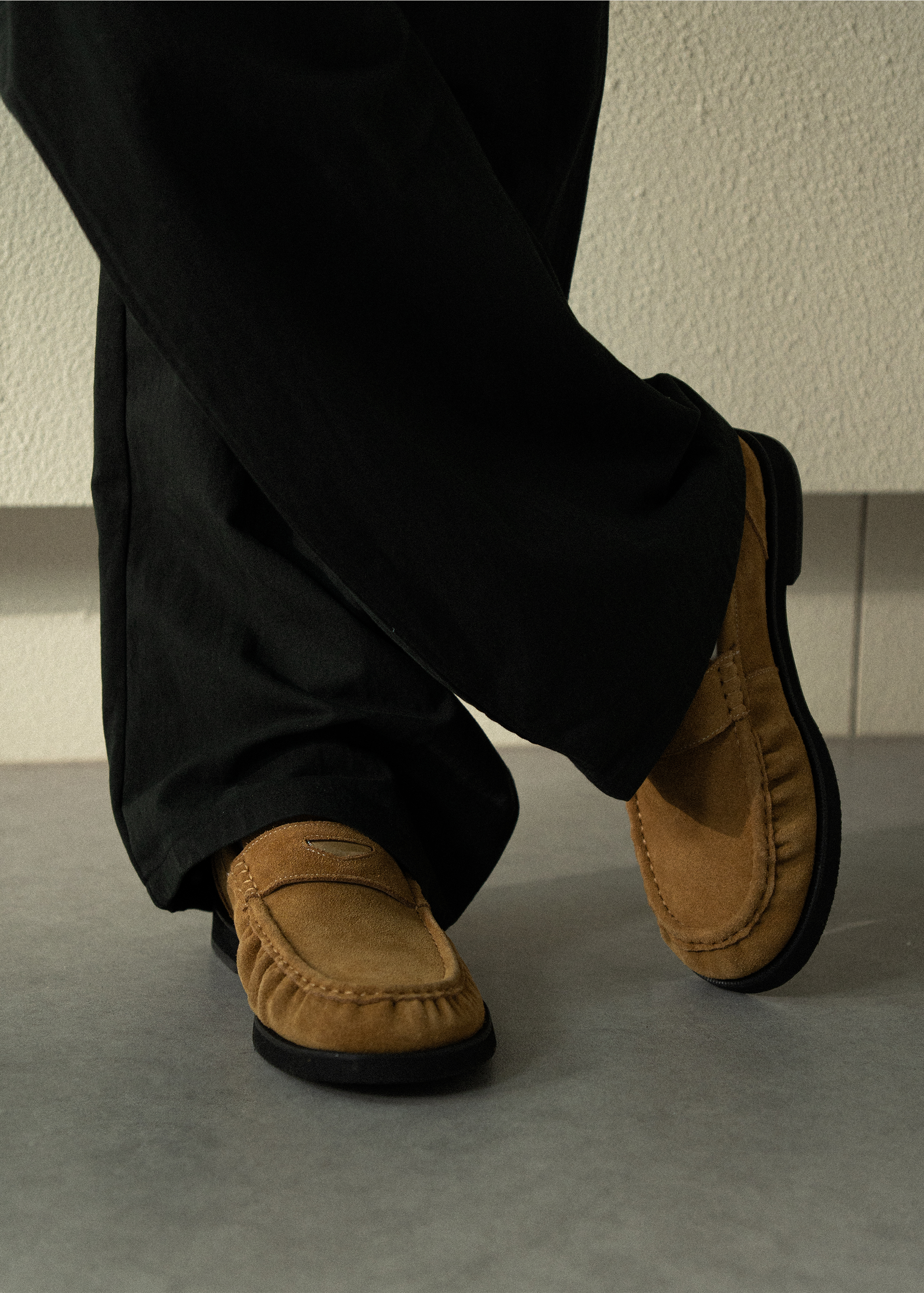 Suede Loafers Brown Khaki