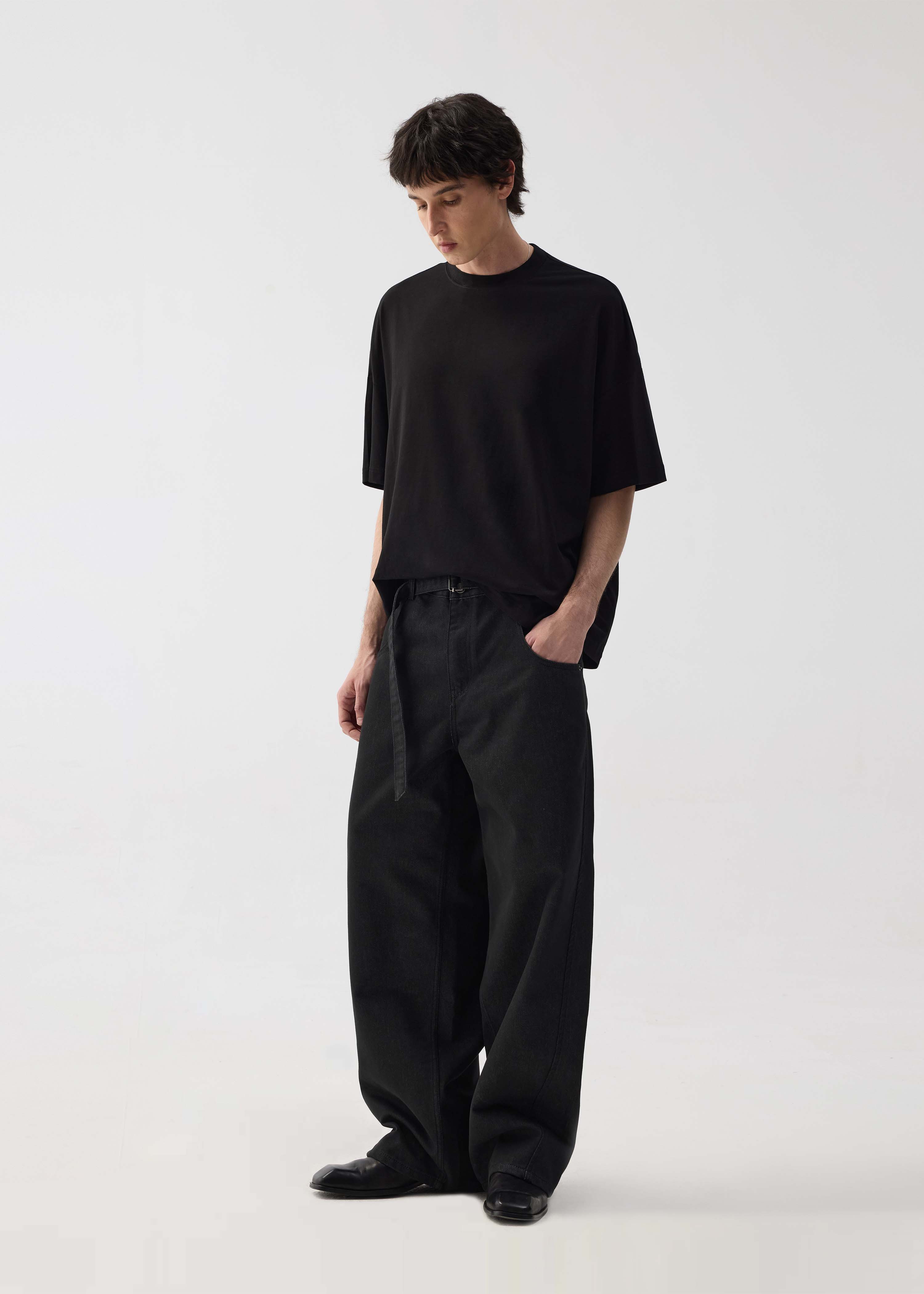 Basic Relaxed-Fit Short-Sleeve T-Shirt Black