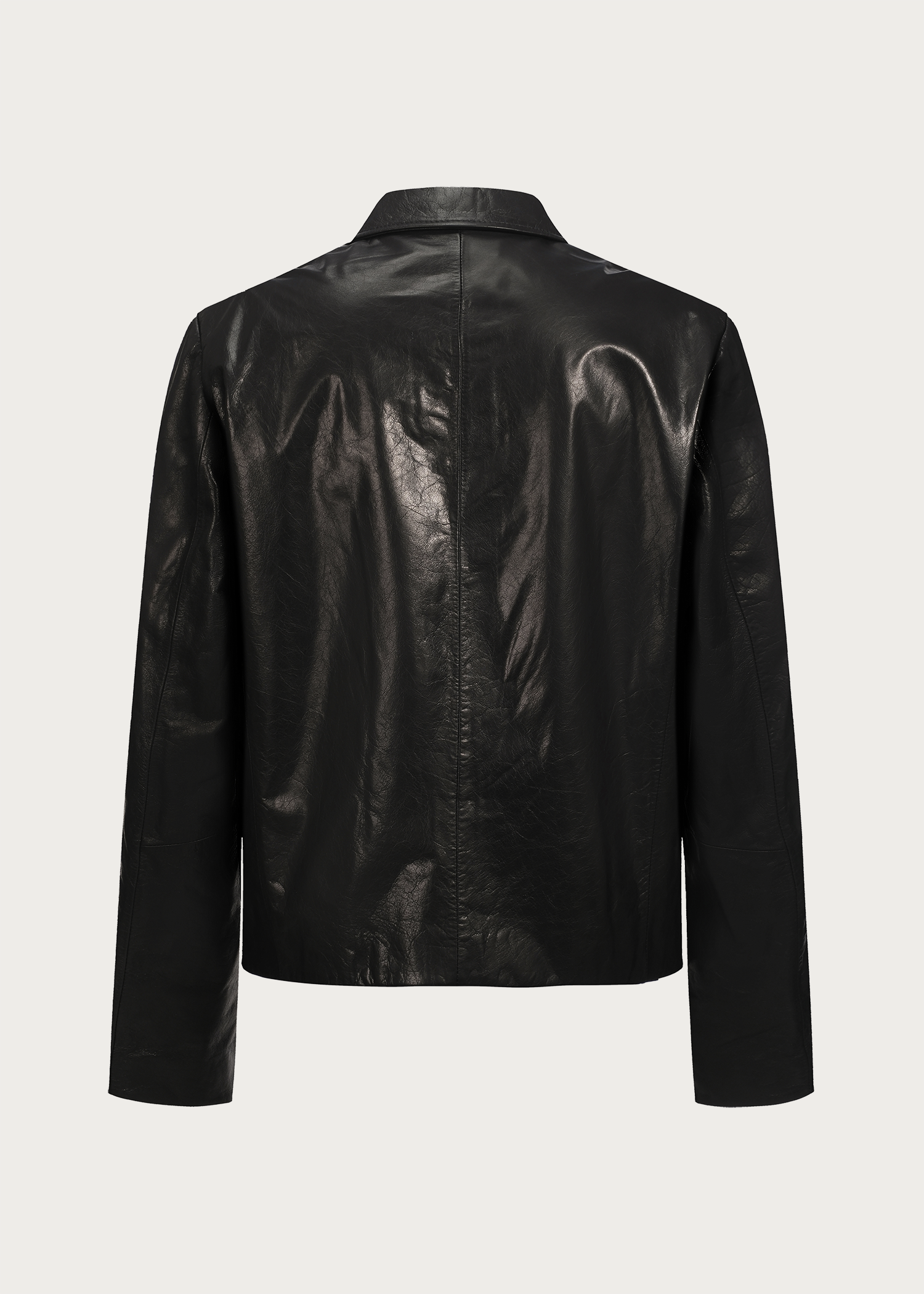 Vegetable-Tanned Leather Zipper Jacket