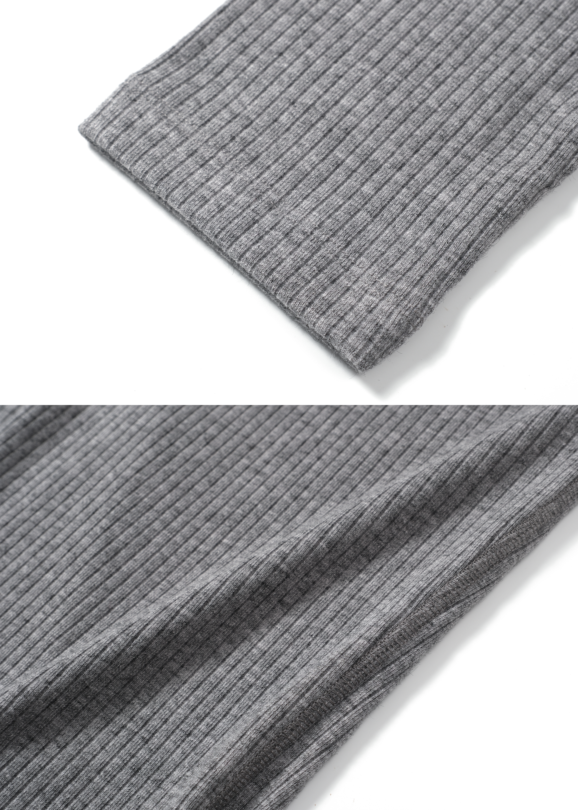 Stretchy Crew-Neck Long-Sleeve Base Layer T-Shirt Grey