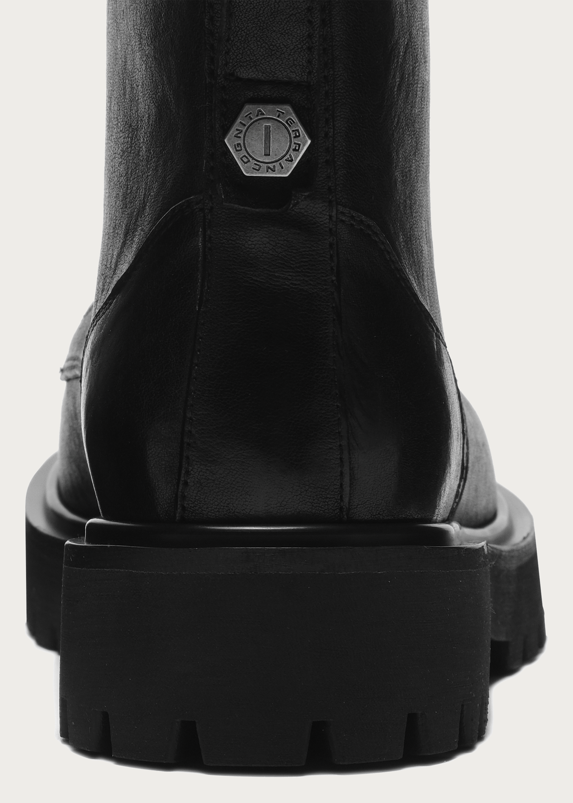 Workwear horsehide Zipper boots Black