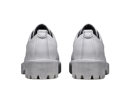 Dirty white matte derby shoes