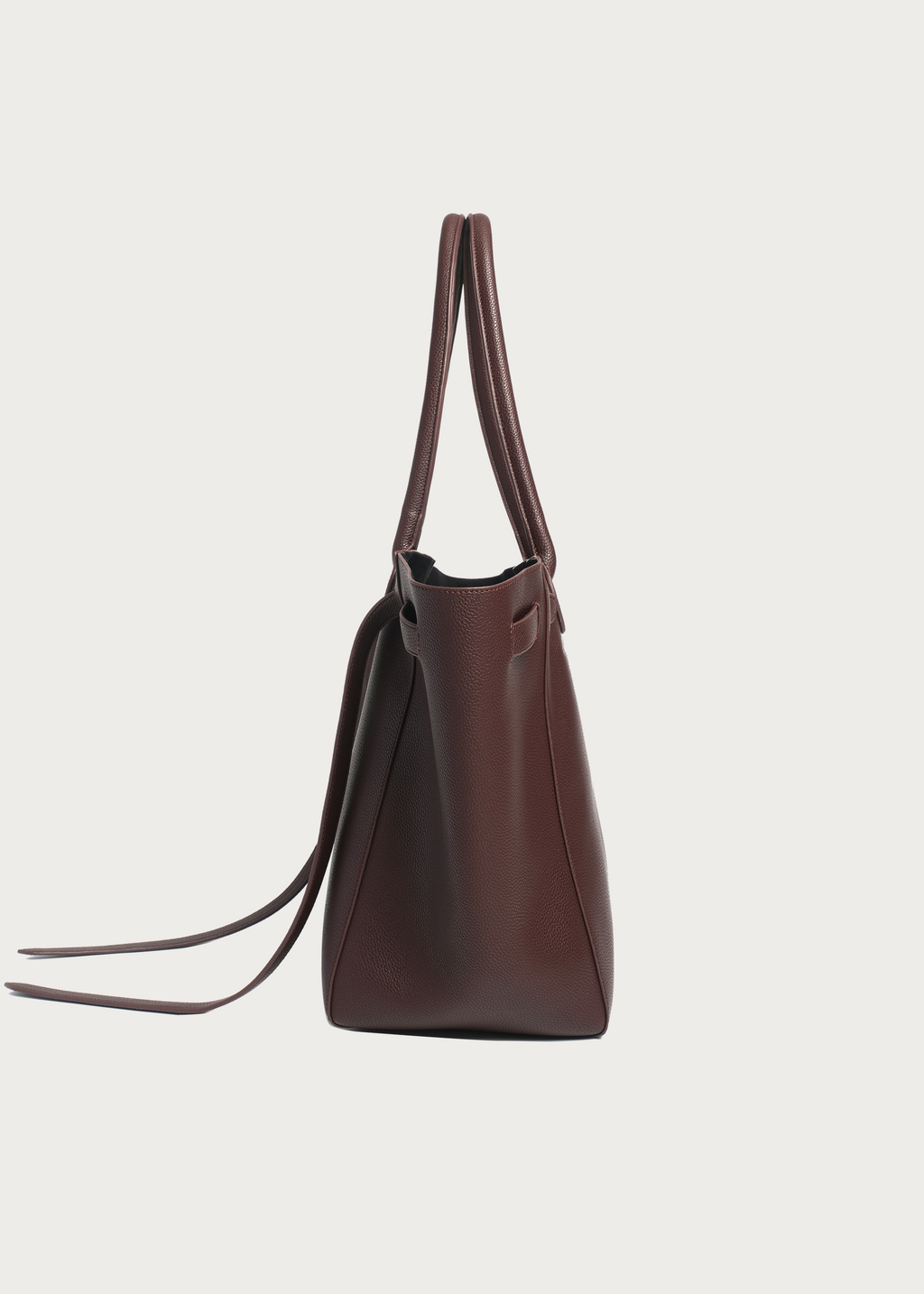 Lychee-Grain Microfiber Leather Large-Capacity Tote Bag Red