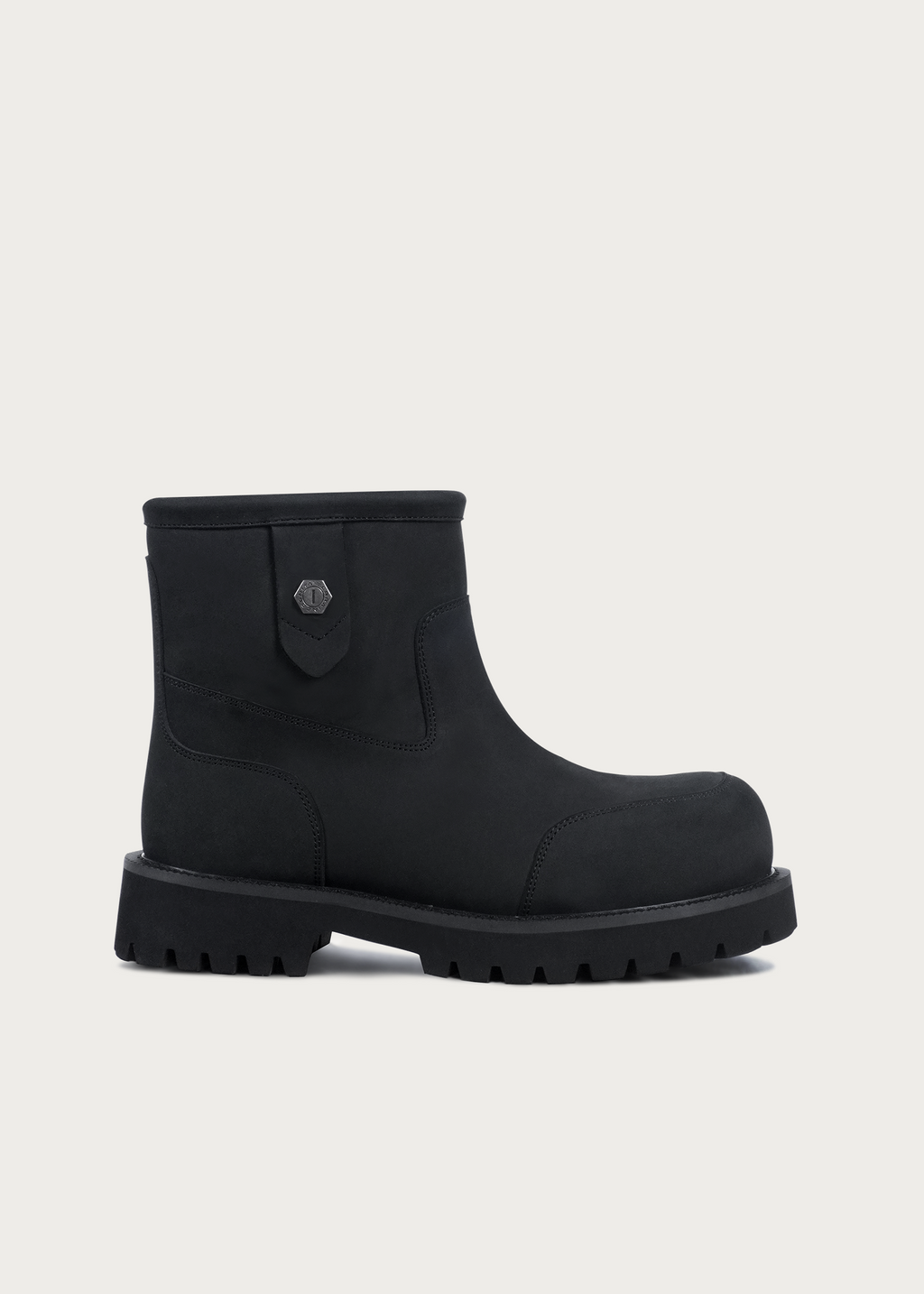 Fleece Mid-Top Snow Boots Matte Black