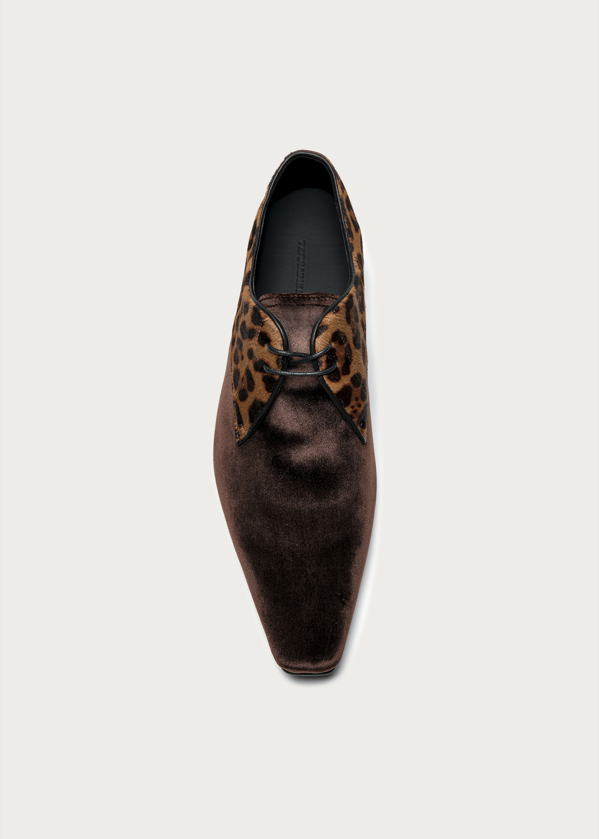 Veyl Chisel-Toe Leopard-Print Calf Hair Derby Shoes