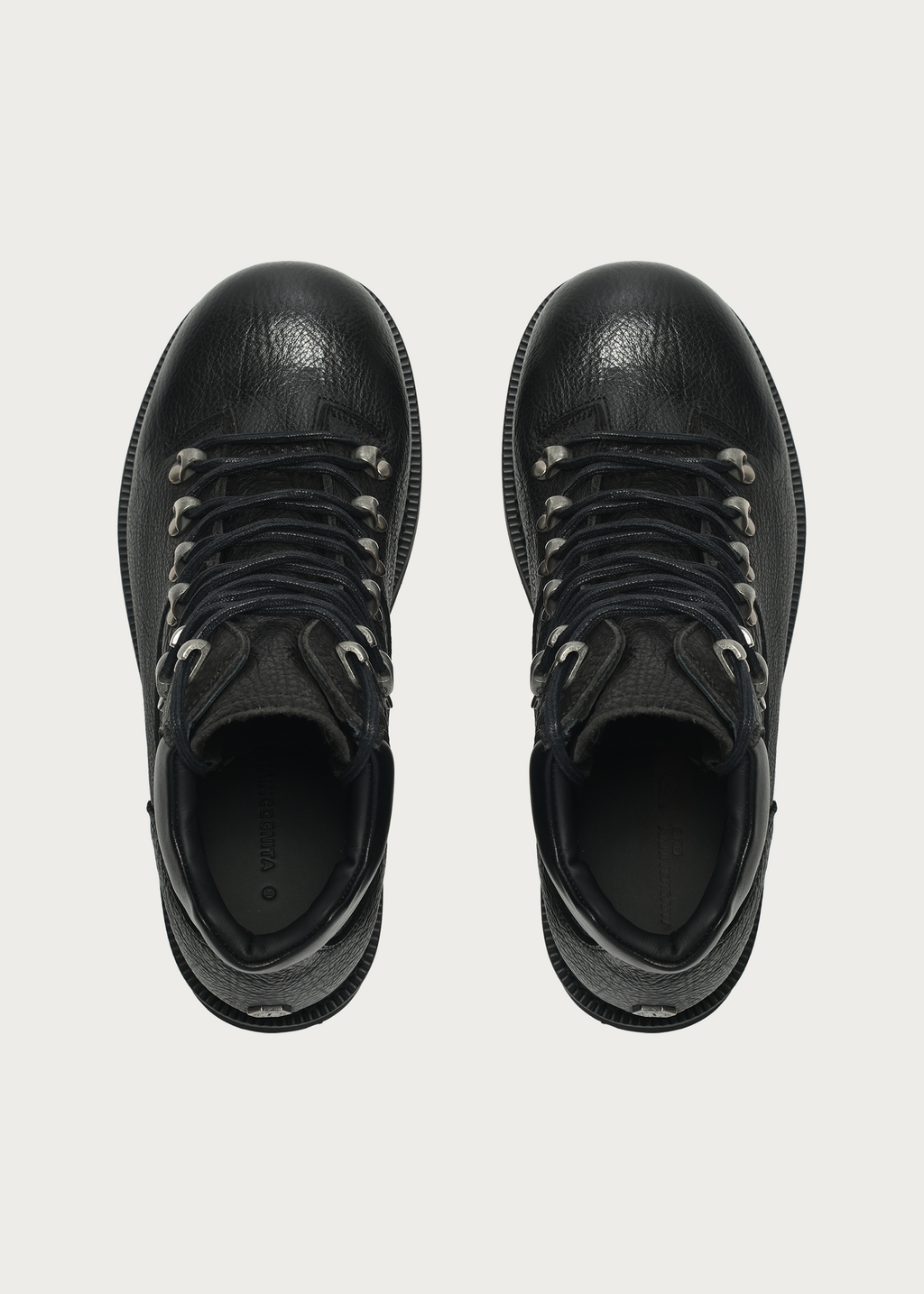 Work-Style Leather Boots Black