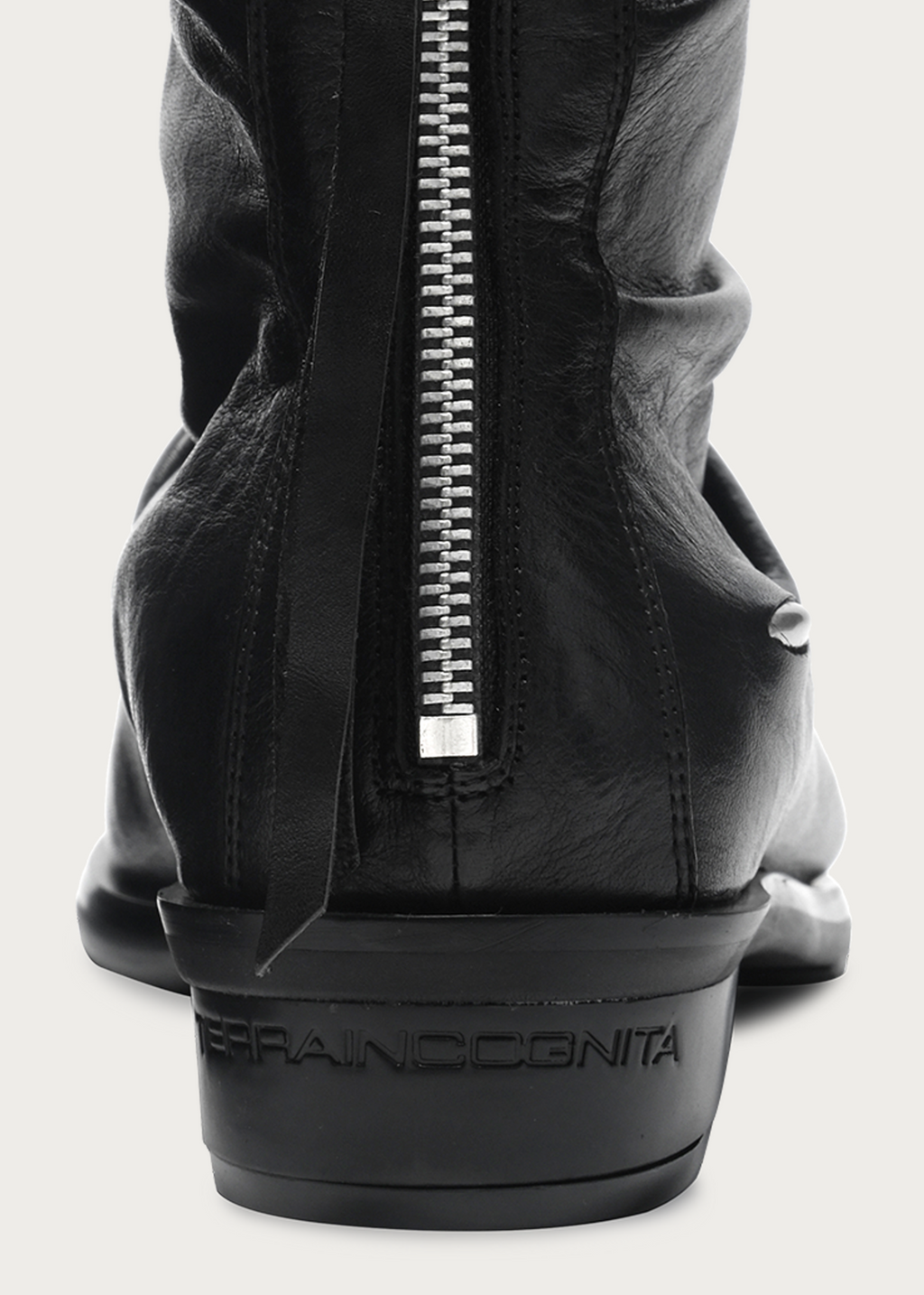 Wrinkle Full-Grain Horsehide Ankle Boots