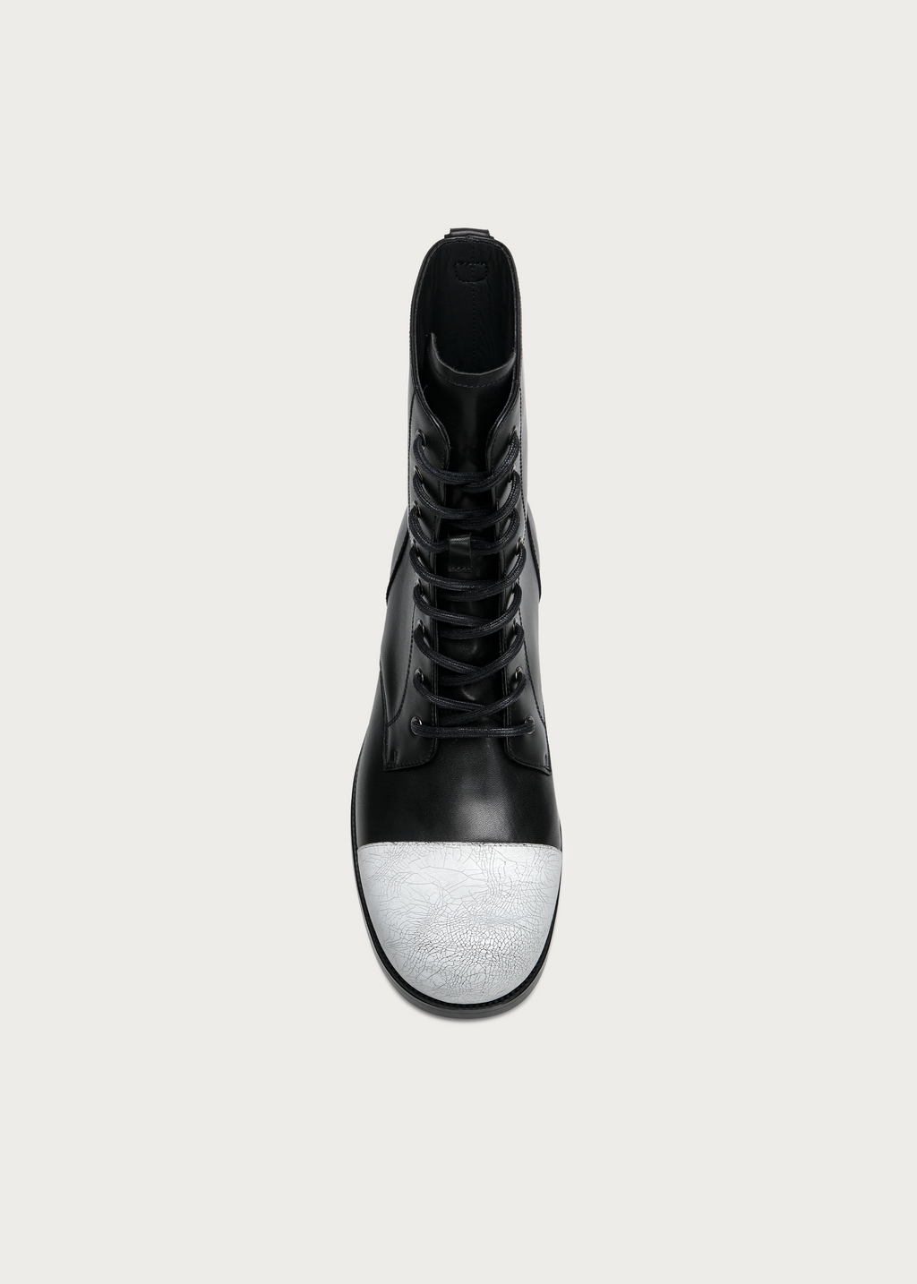 Varek Contrast-Toe Leather Lace-Up Boots
