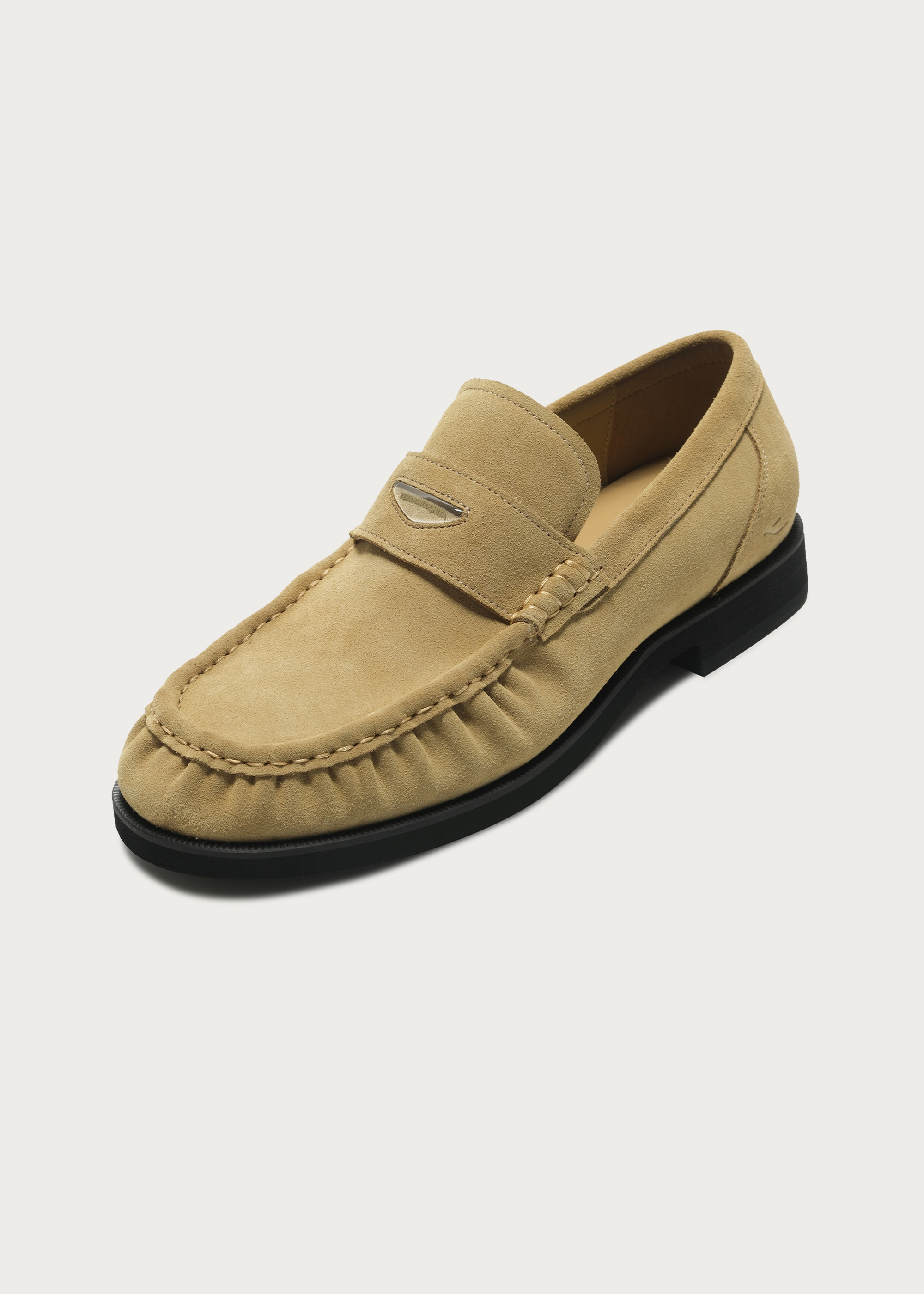 Suede Loafers Light Khaki