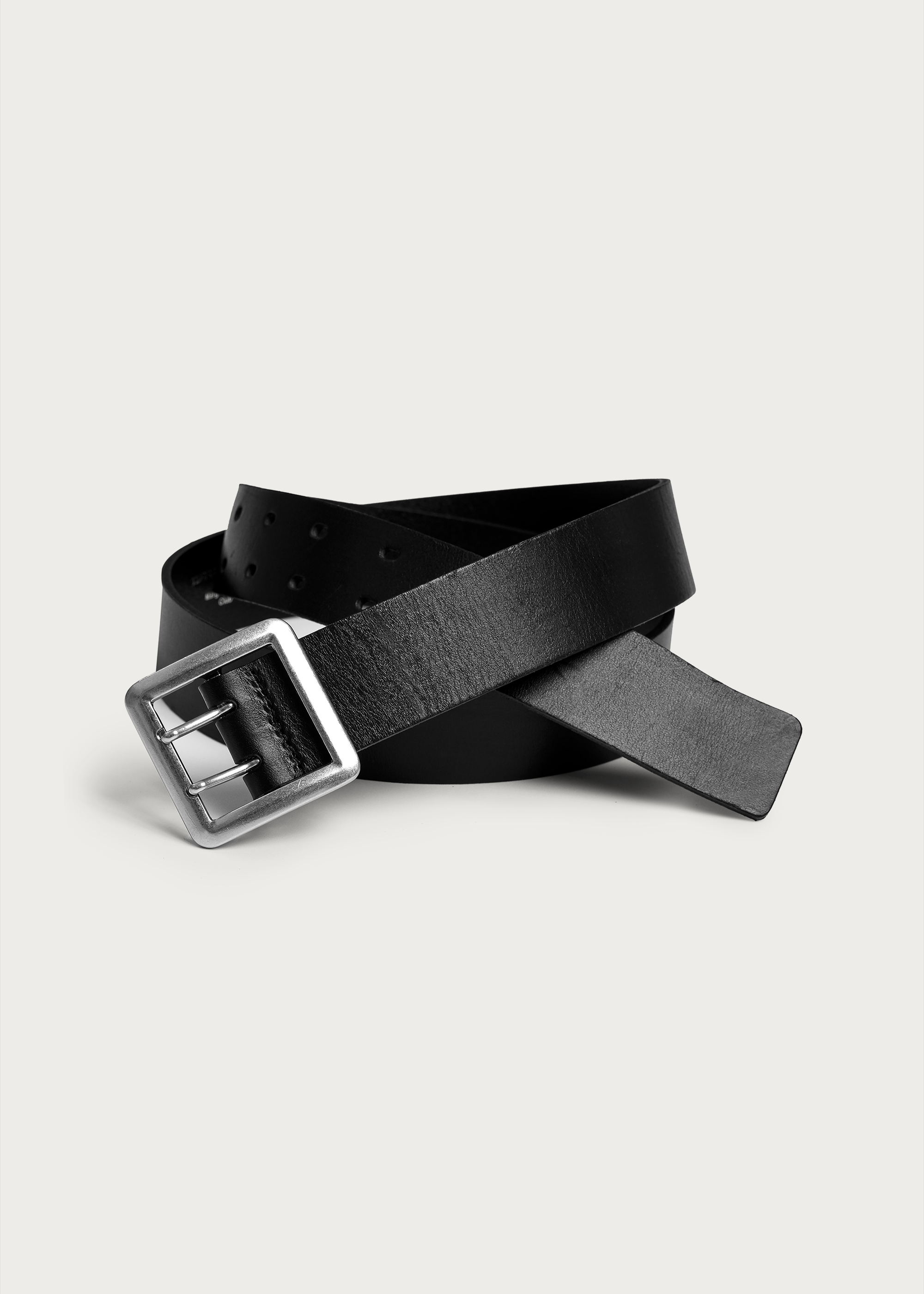 Vegetable-tanned leather belt