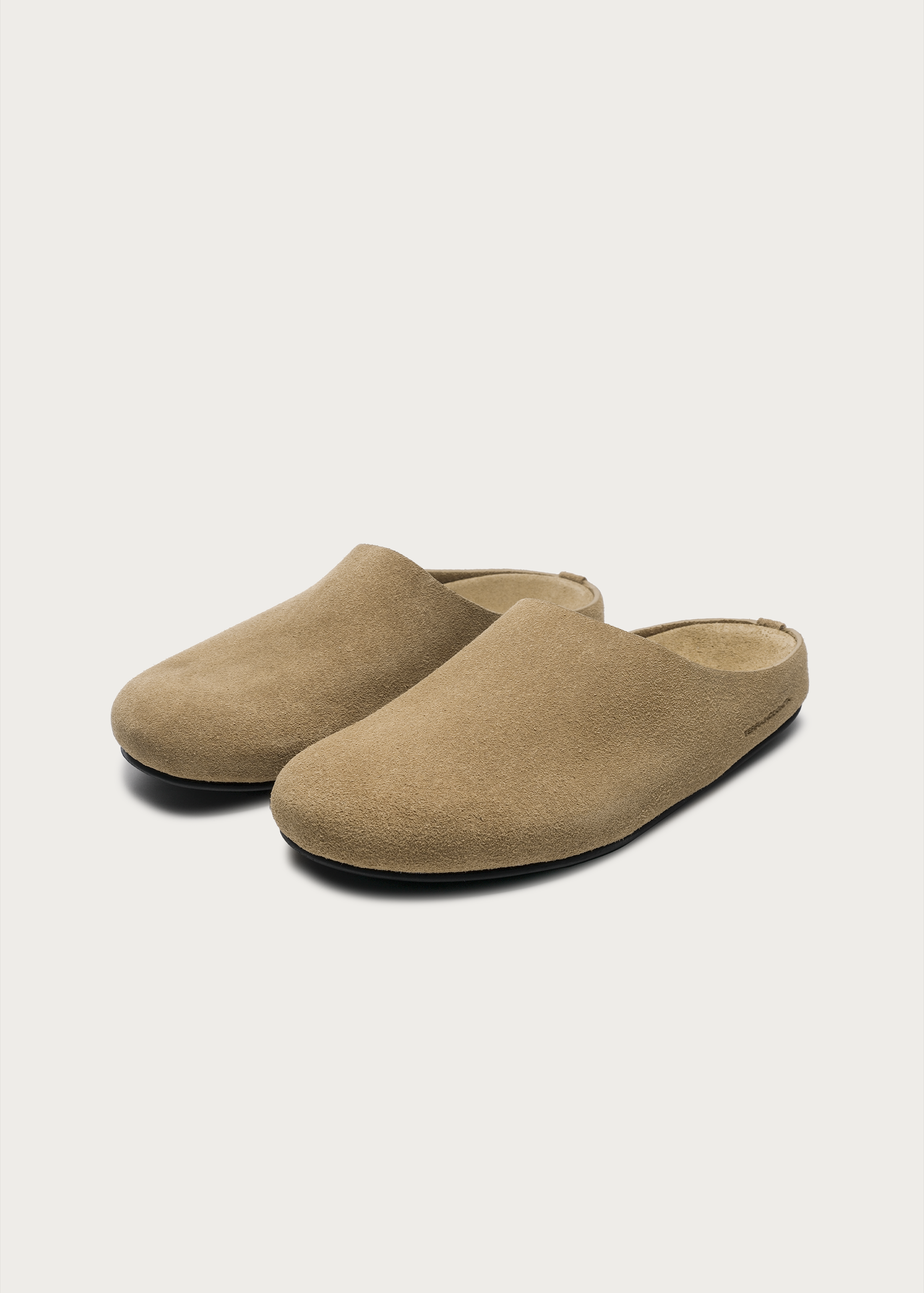 Suede Clogs "Cloud-Feel" Khaki