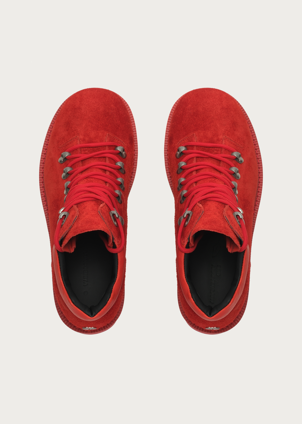 Work-Style Suede Boots Red