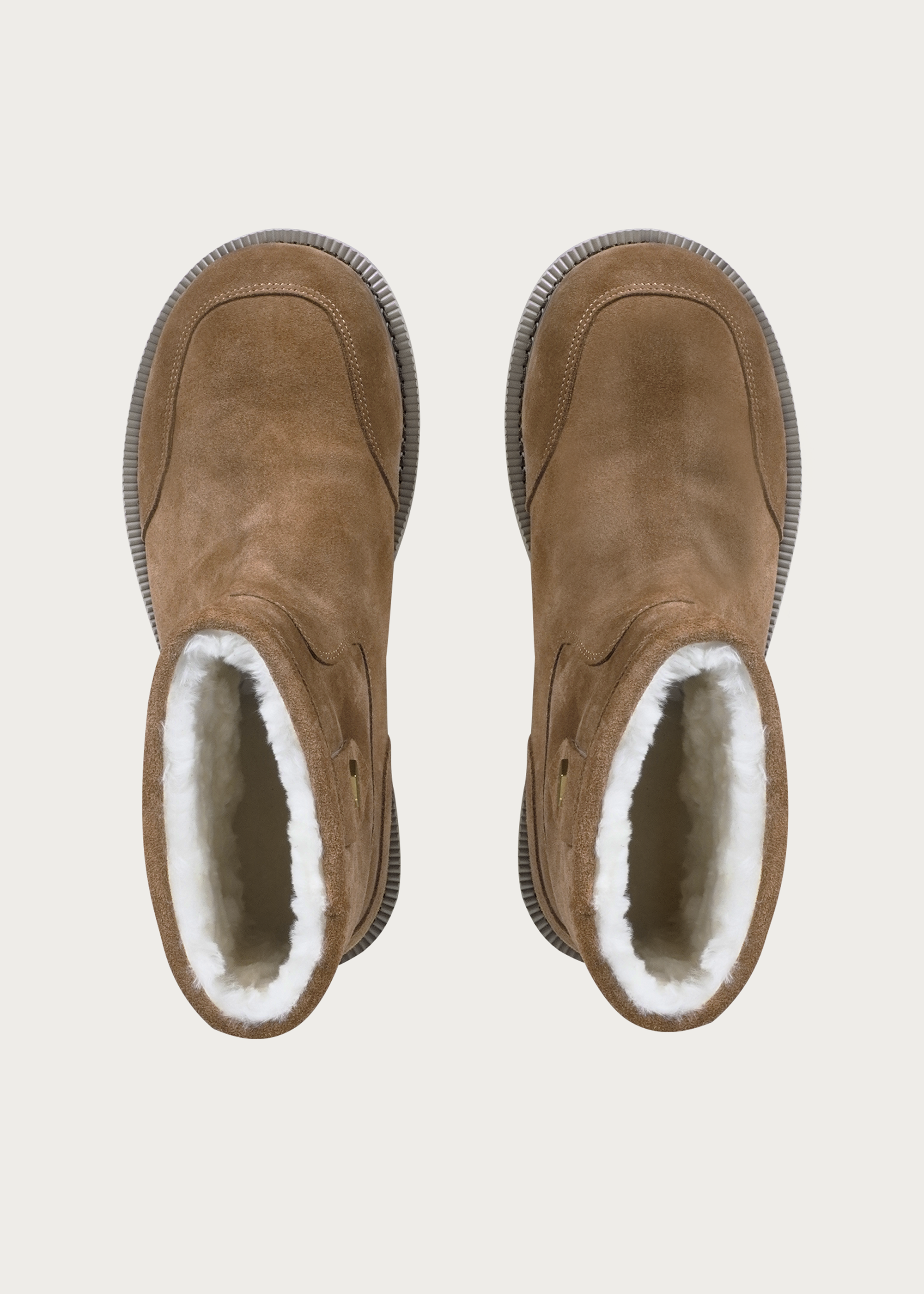 Snow boots Fleece Mid-top Light coffee-brown