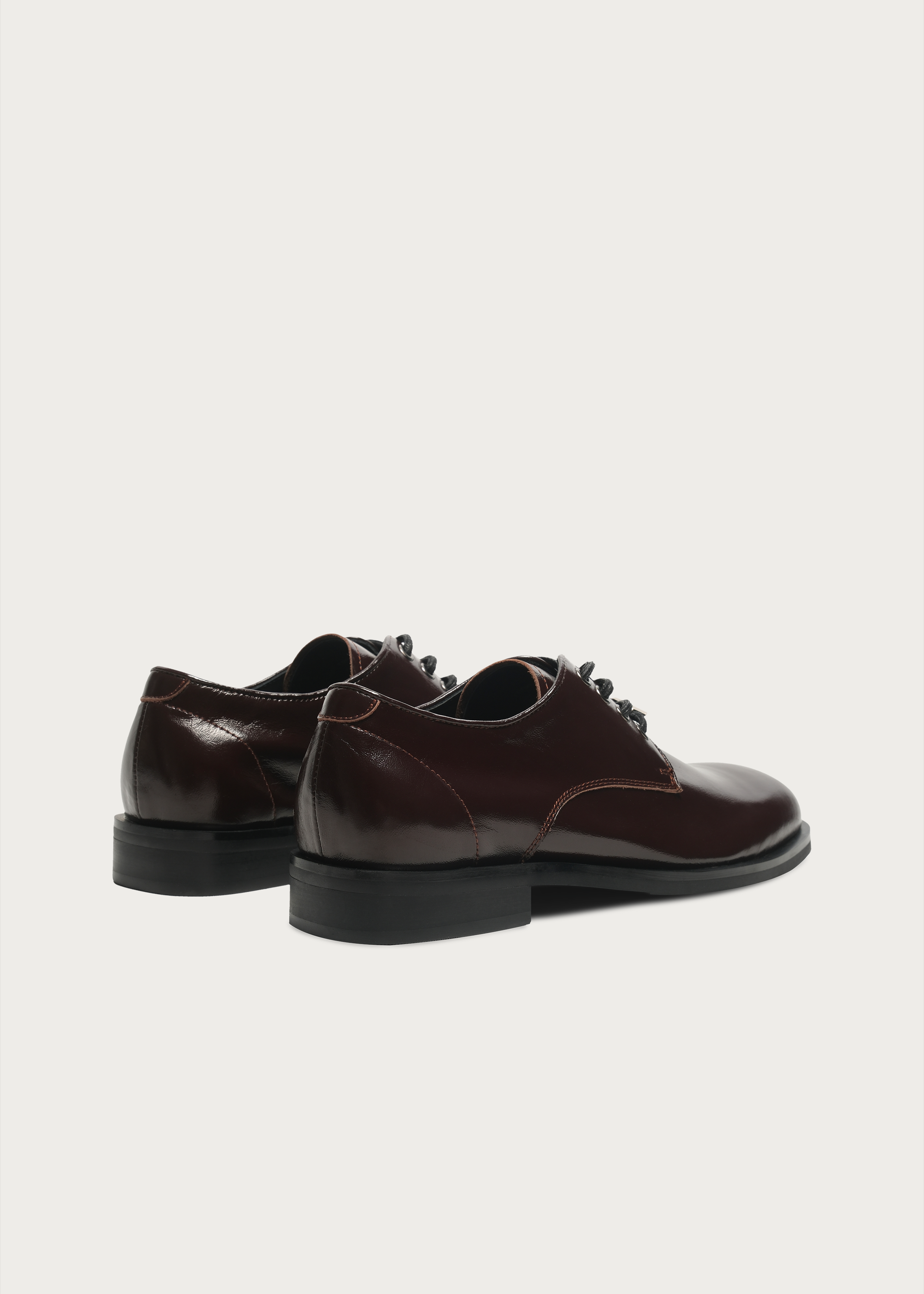 Leather Derby shoes Chocolate brown
