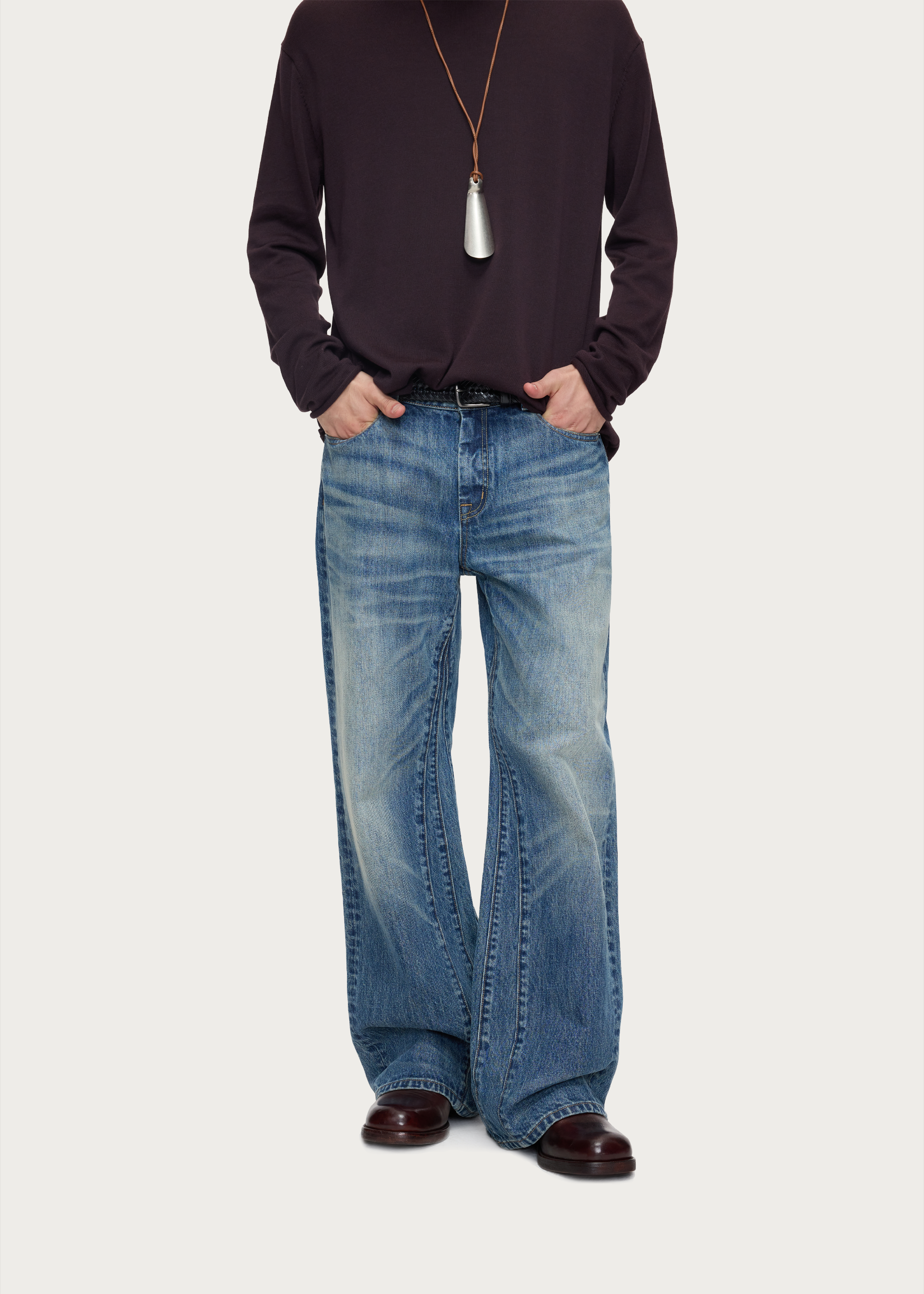 Washed Bootcut Jeans