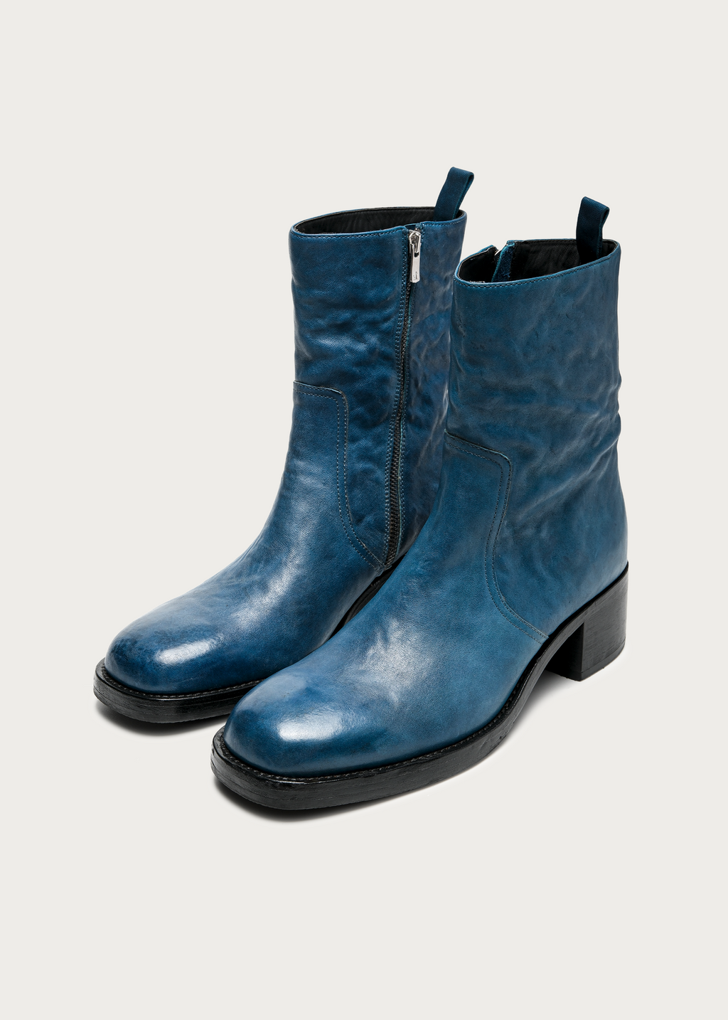 Veyran Horsehide Leather Boots Blue