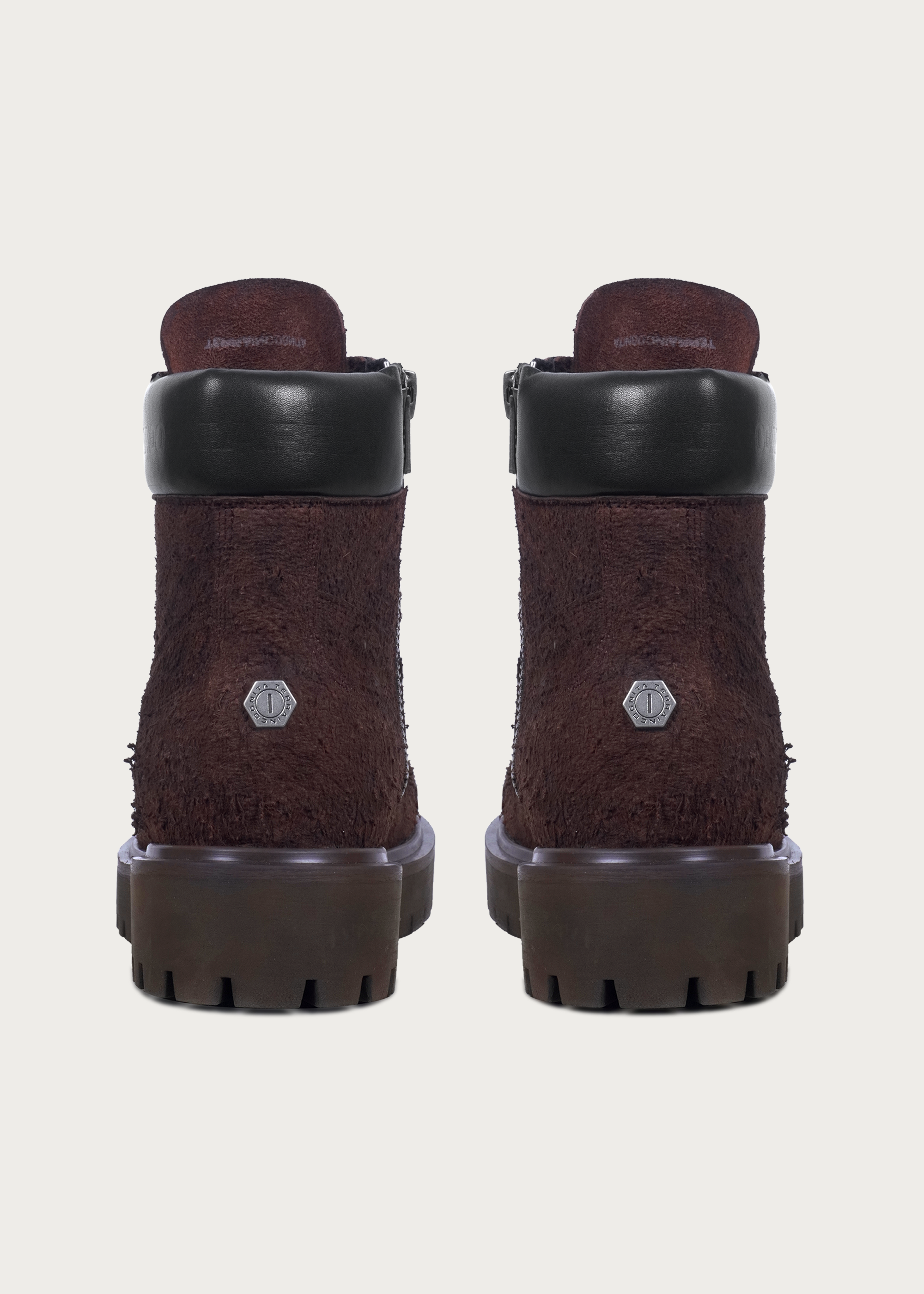 Workwear Suede leather boots Brownish red
