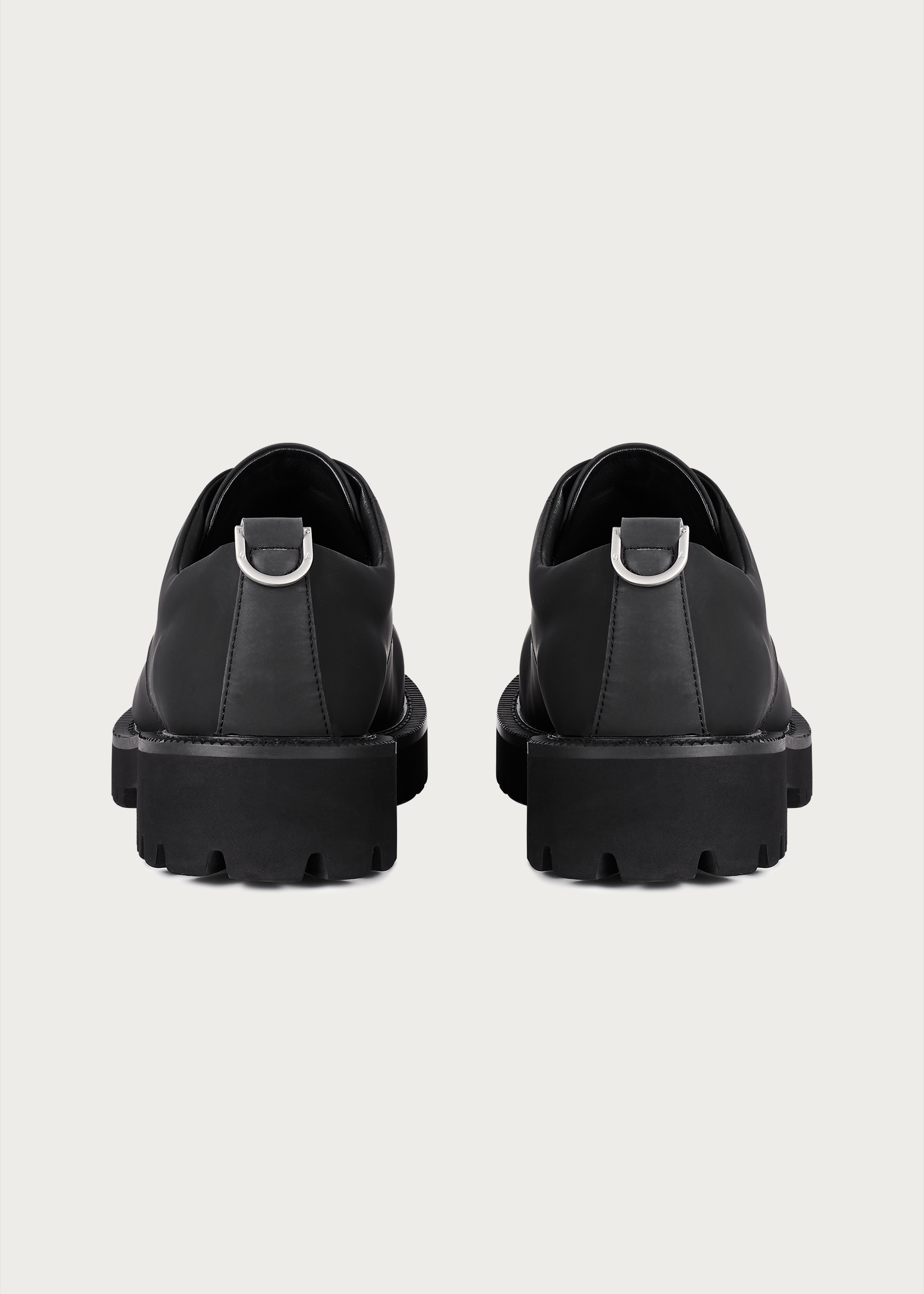 Derby shoes Chunky Round-toe Matte black