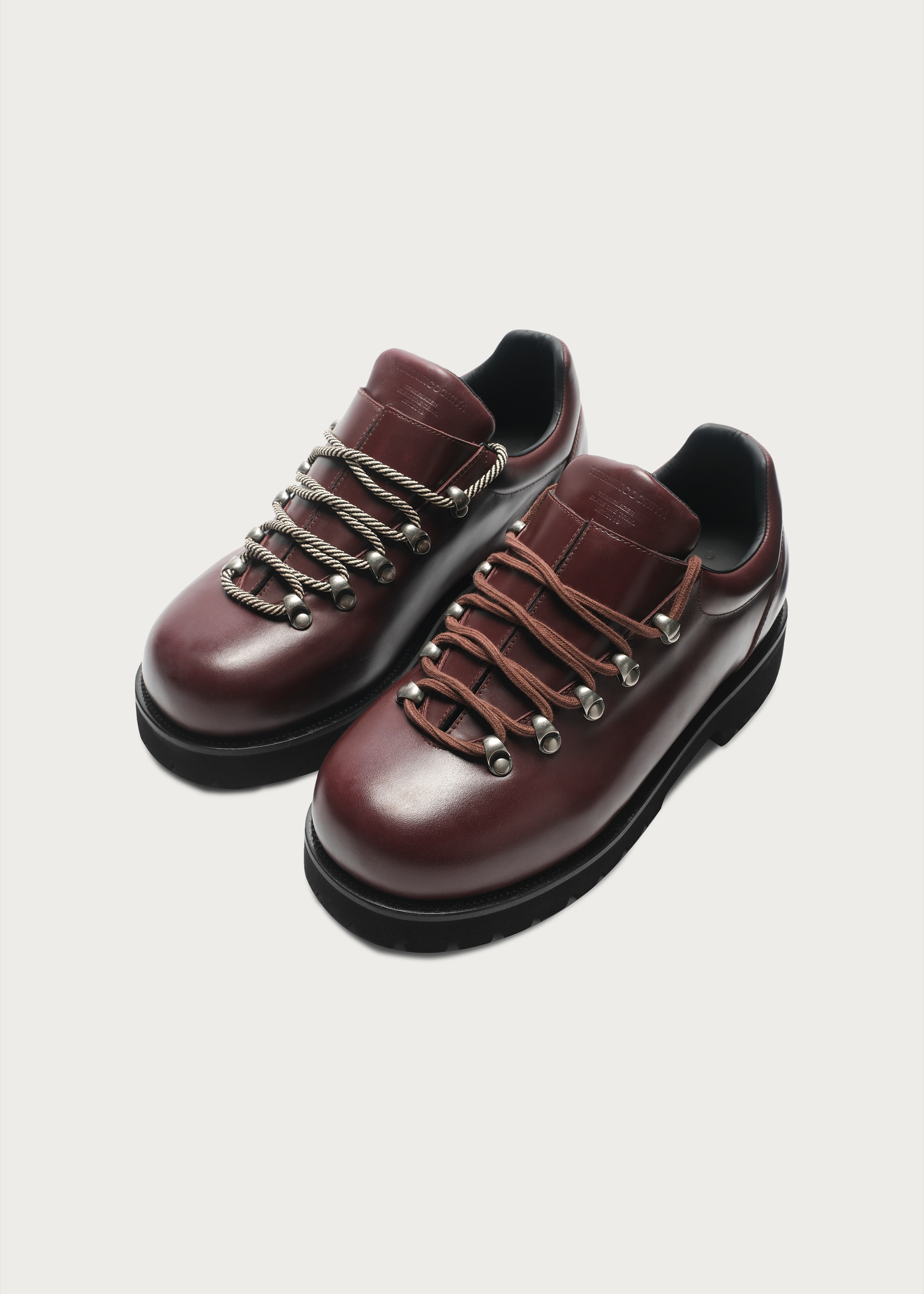 Rover Outdoor-Inspired Leather Sneakers Claret Red