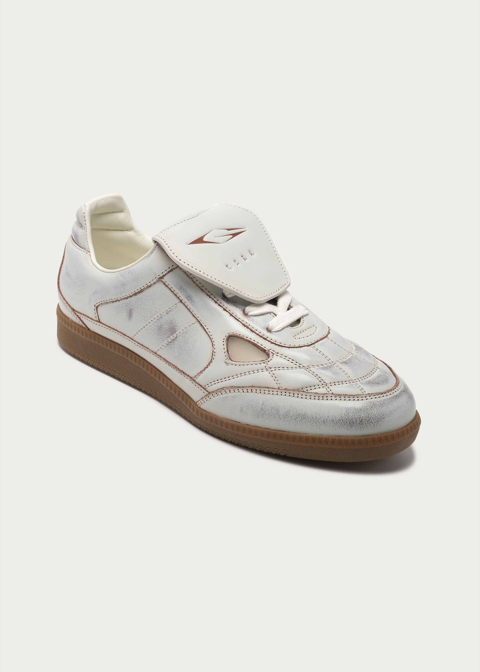 Ramble Sneakers Textured Distressed white