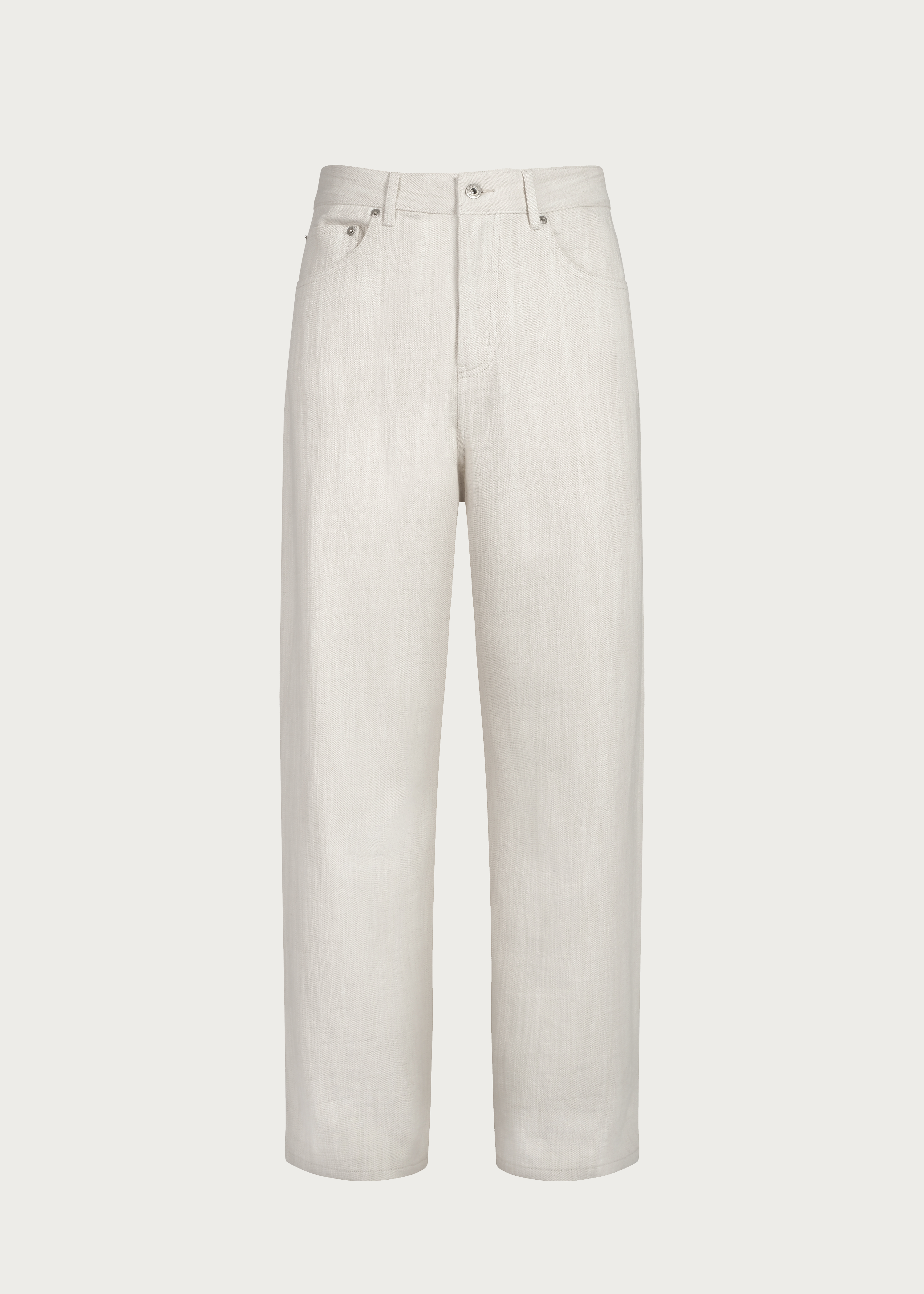 Textured Wool-Blend Casual Trousers