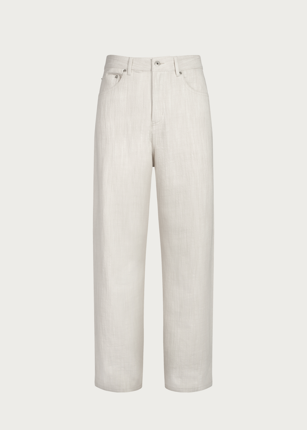 Textured Wool-Blend Casual Trousers
