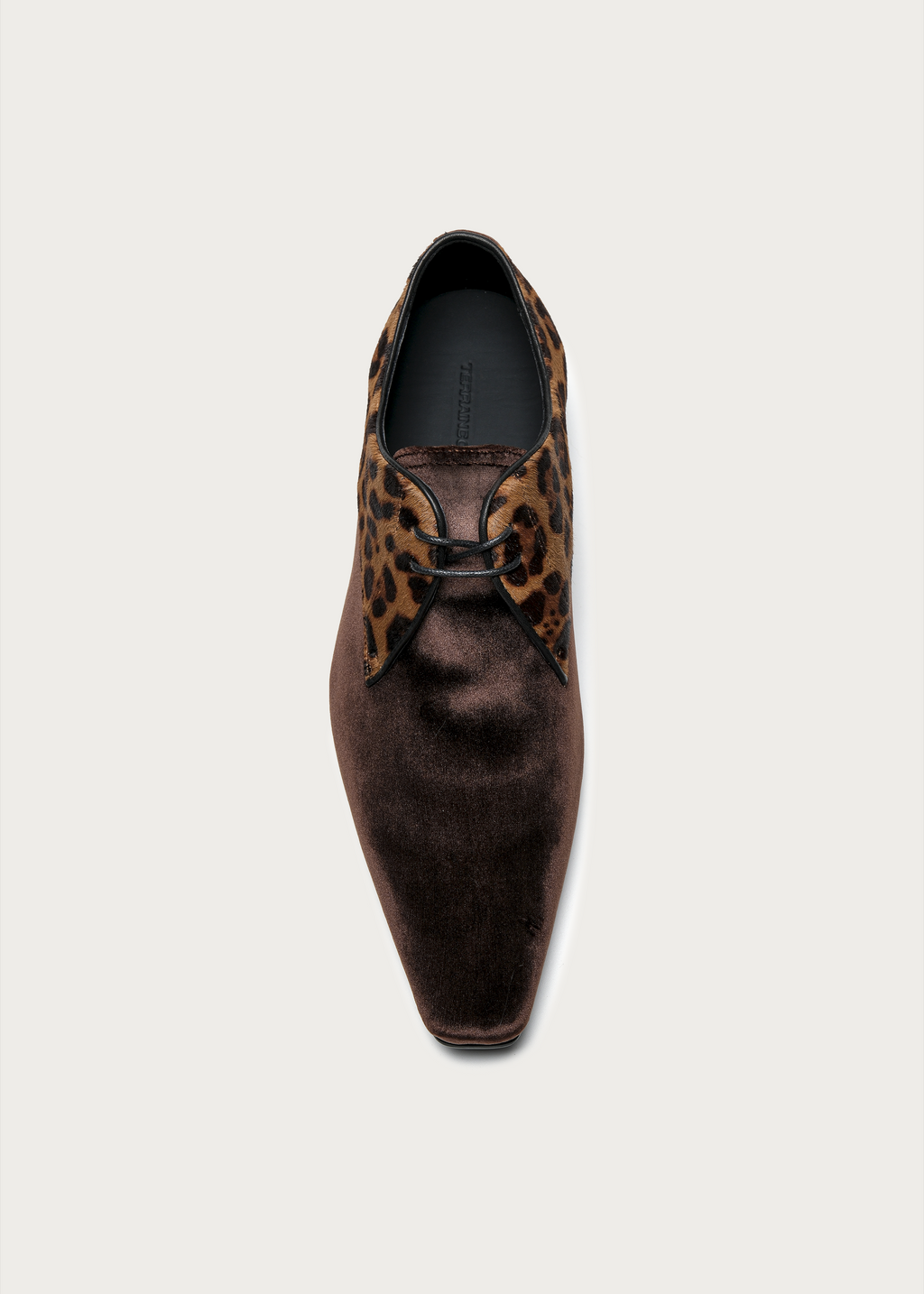 Veyl Chisel-Toe Leopard-Print Calf Hair Derby Shoes