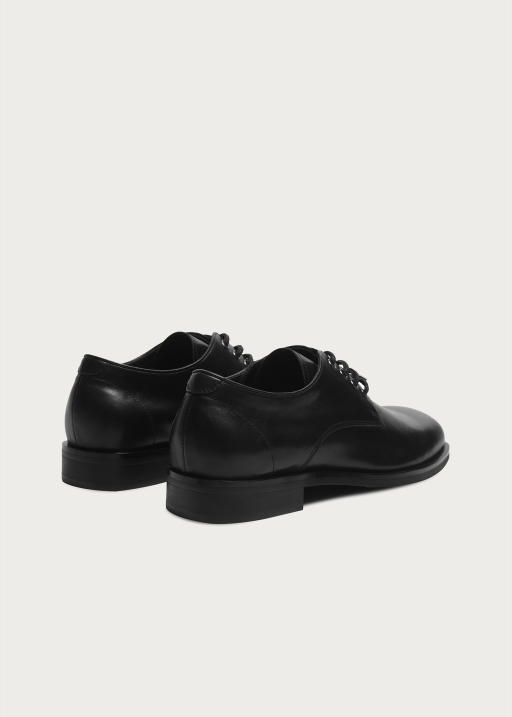 Ledger Leather Derby Shoes Black