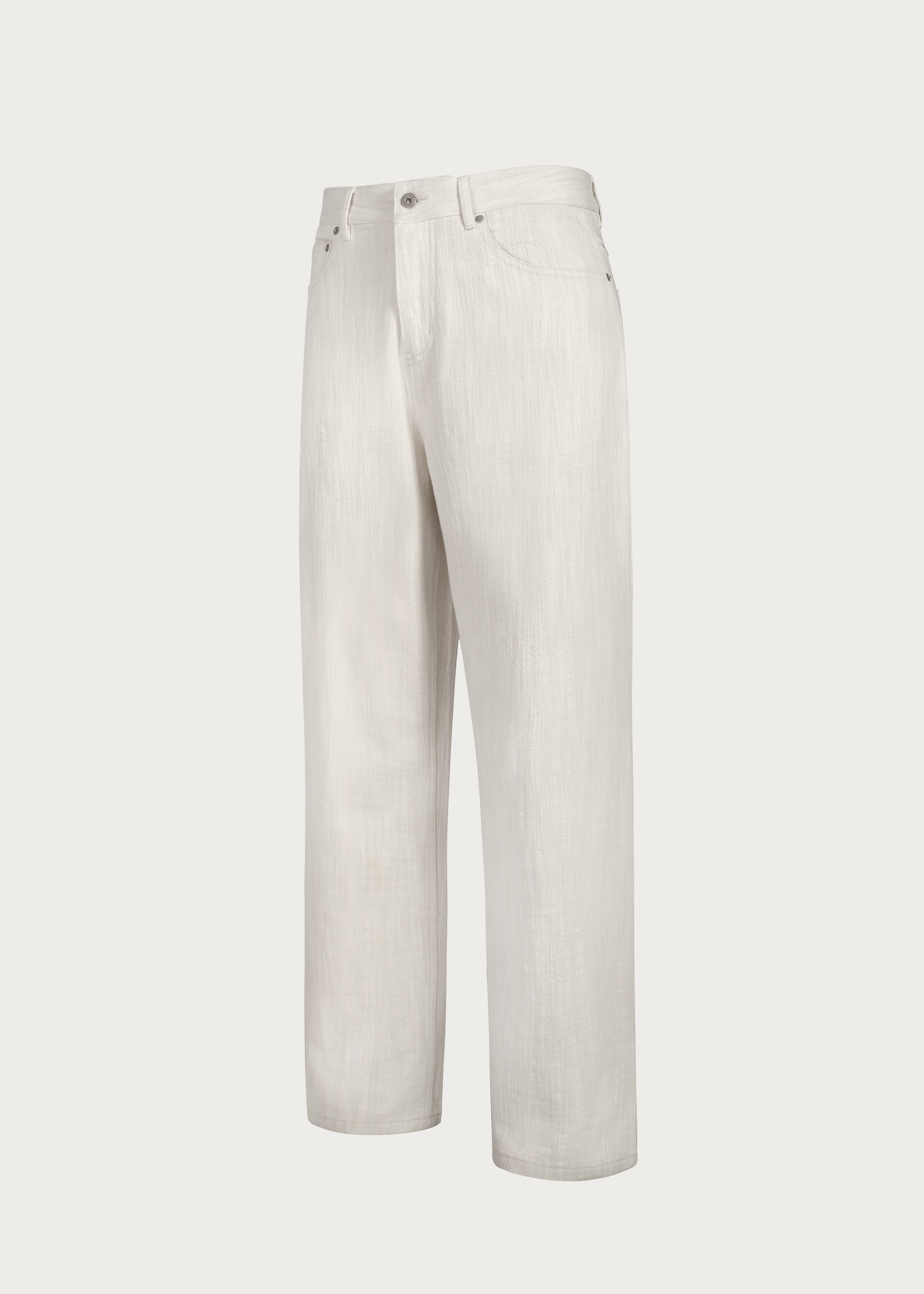 Textured Wool-Blend Casual Trousers