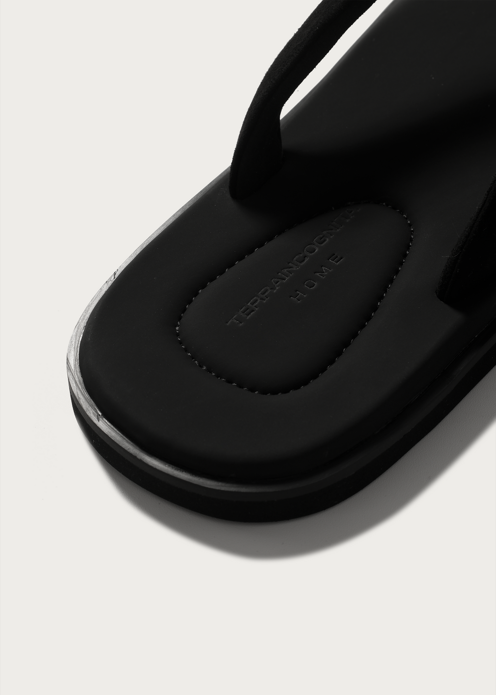 TerraHome Suede Flip-Flops Black