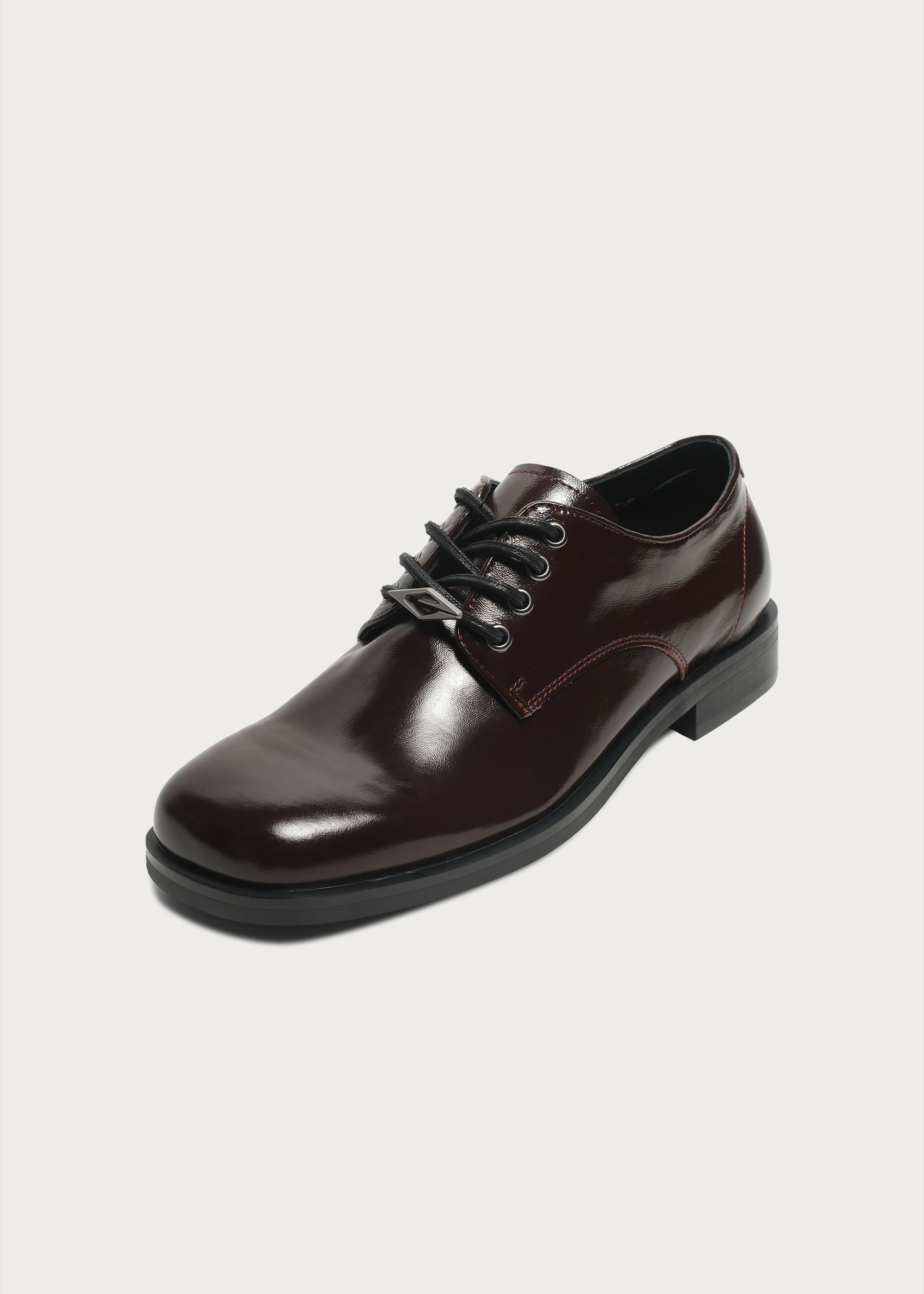 Leather Derby shoes Chocolate brown