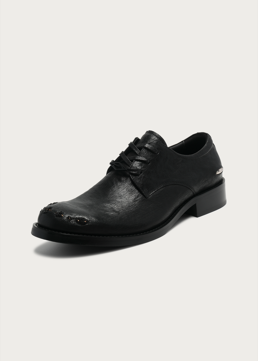 Arc Metal-Toe Derby Shoes Black