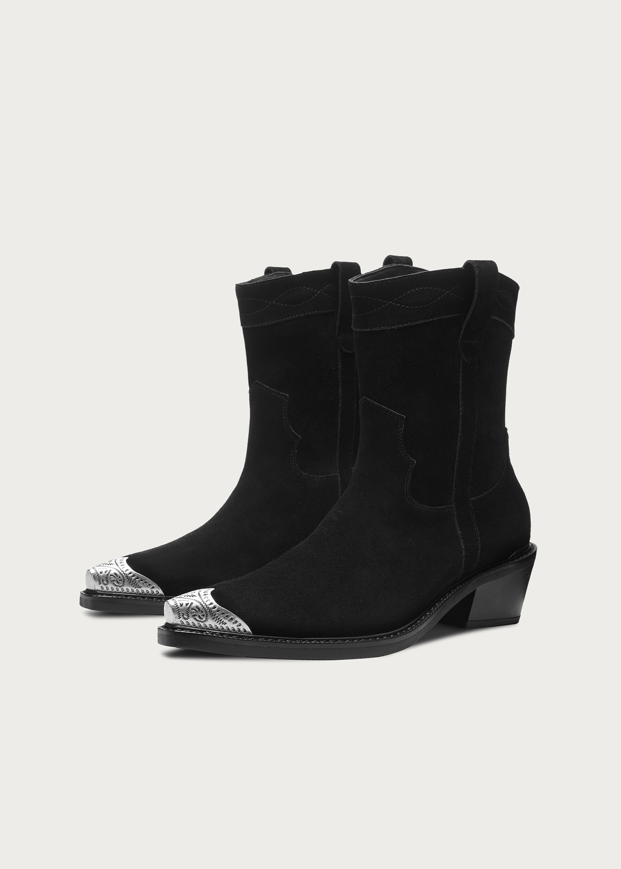 Western Cowboy-Style Ankle Boots