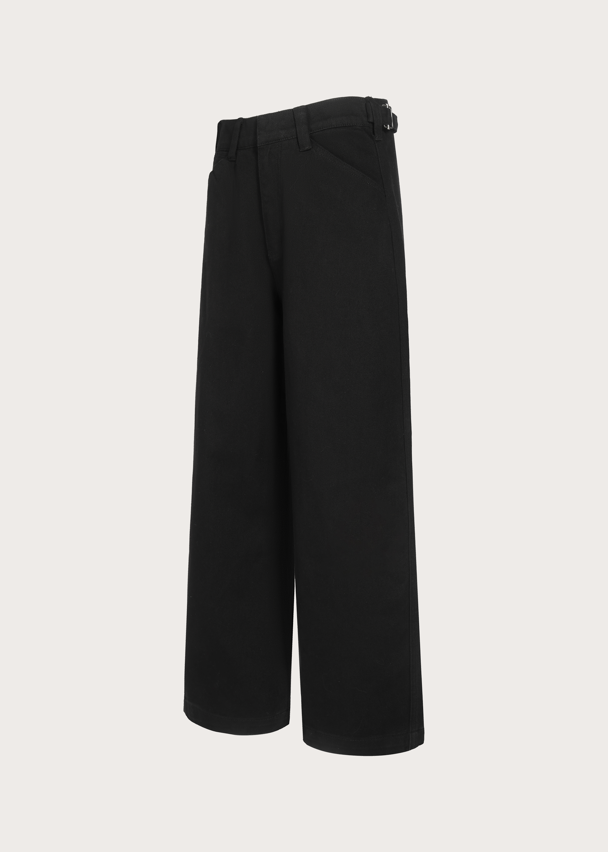 Loose-fitting jeans with an adjustable waistband Black