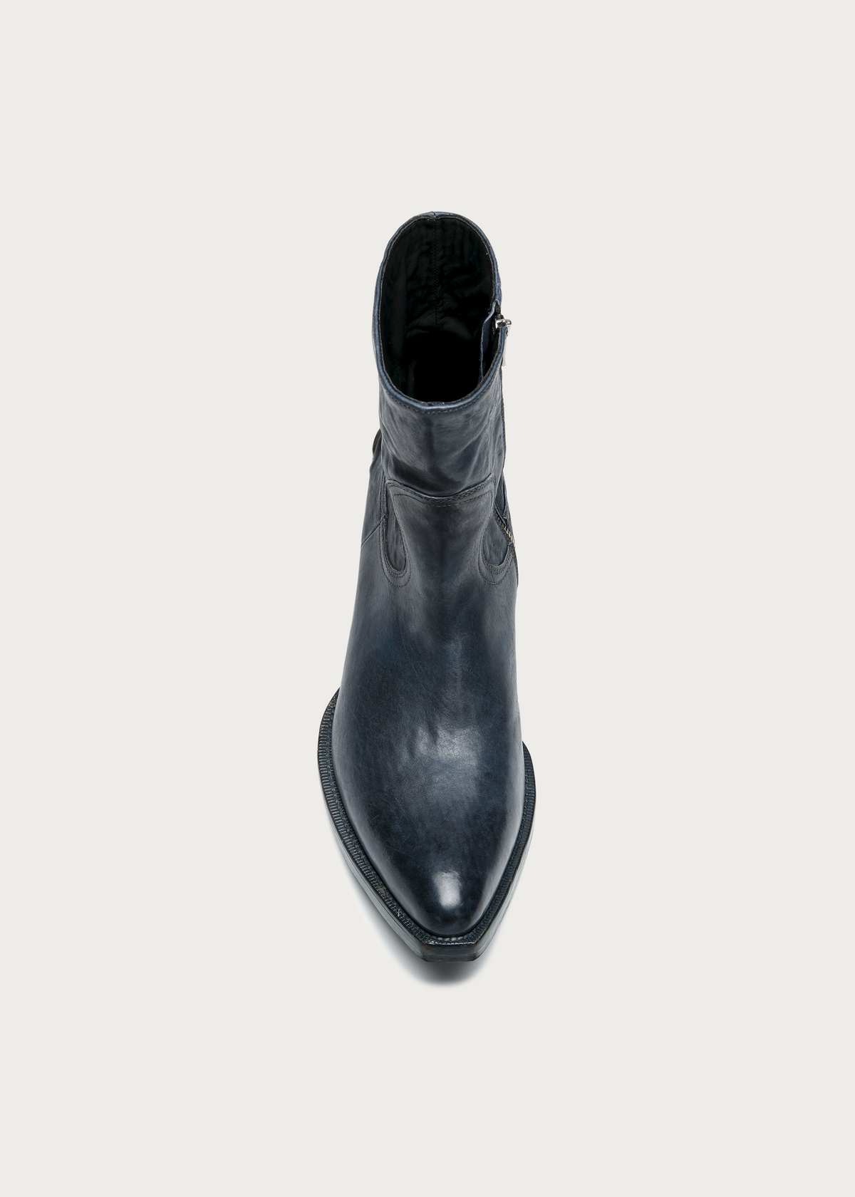 Ashen II Leather Boots Gray-Blue