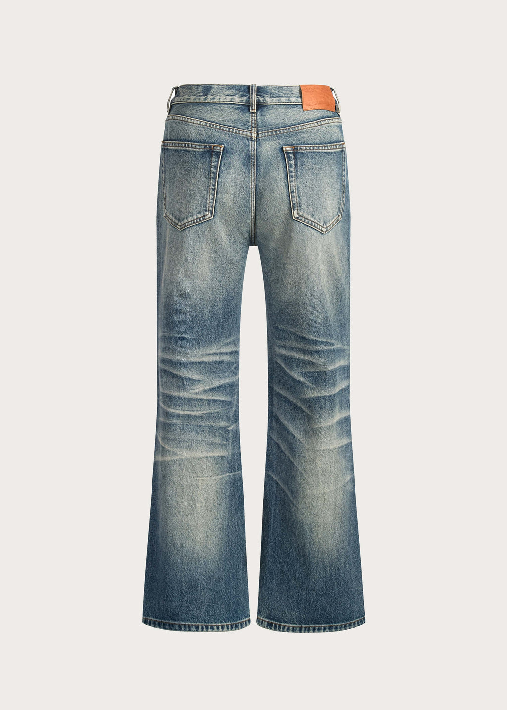 Retro Blue Light-Wash Bootcut Jeans