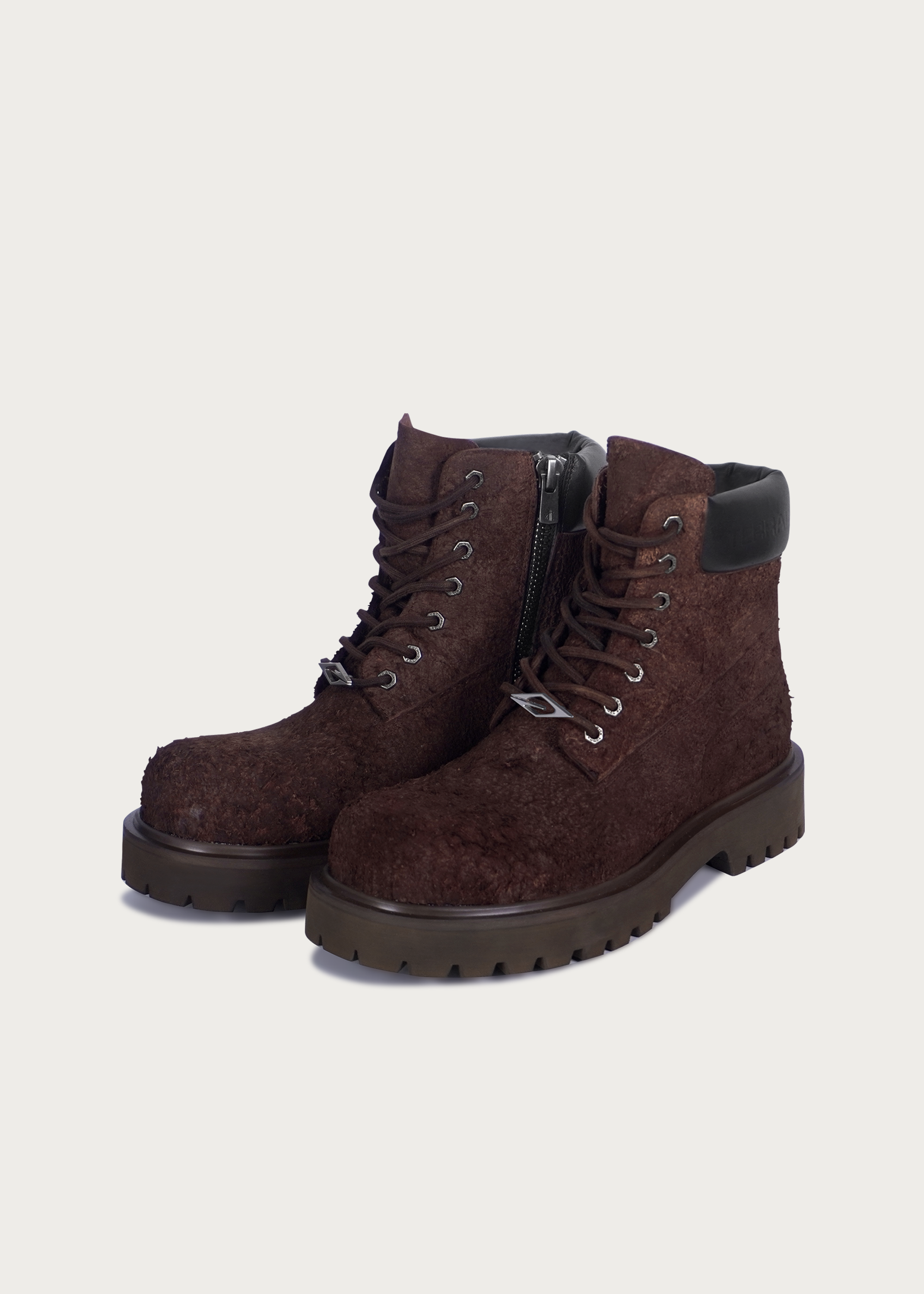 Workwear Suede leather boots Brownish red