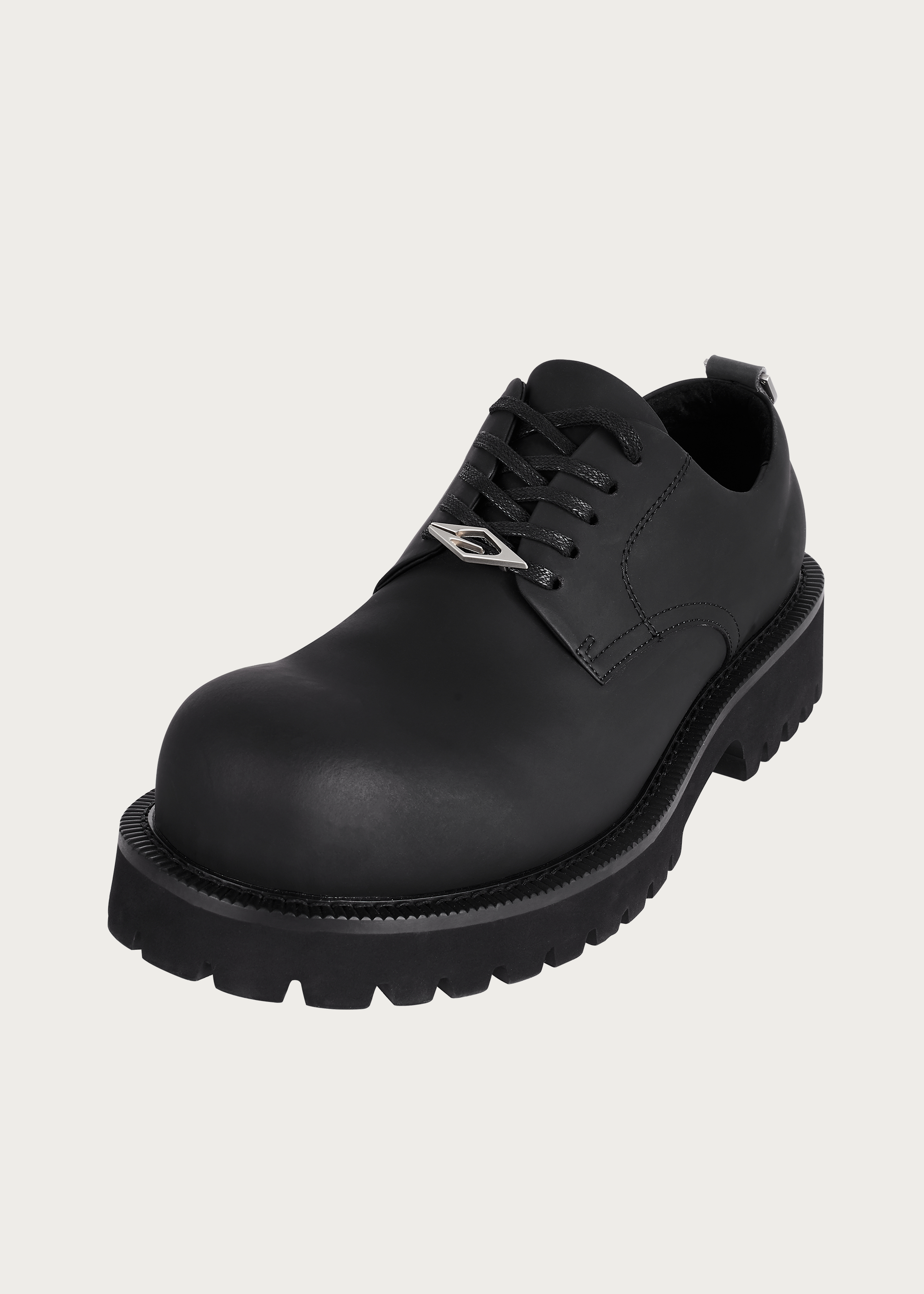 Derby shoes Round-toe Matte black