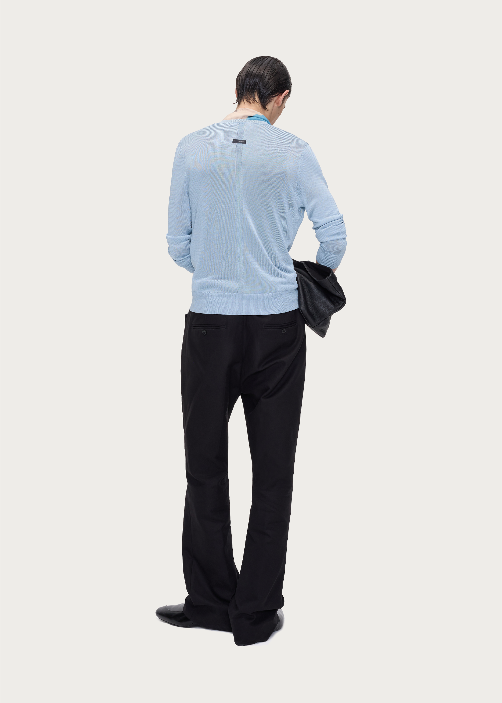 Lightweight Crew-Neck Knit Cardigan