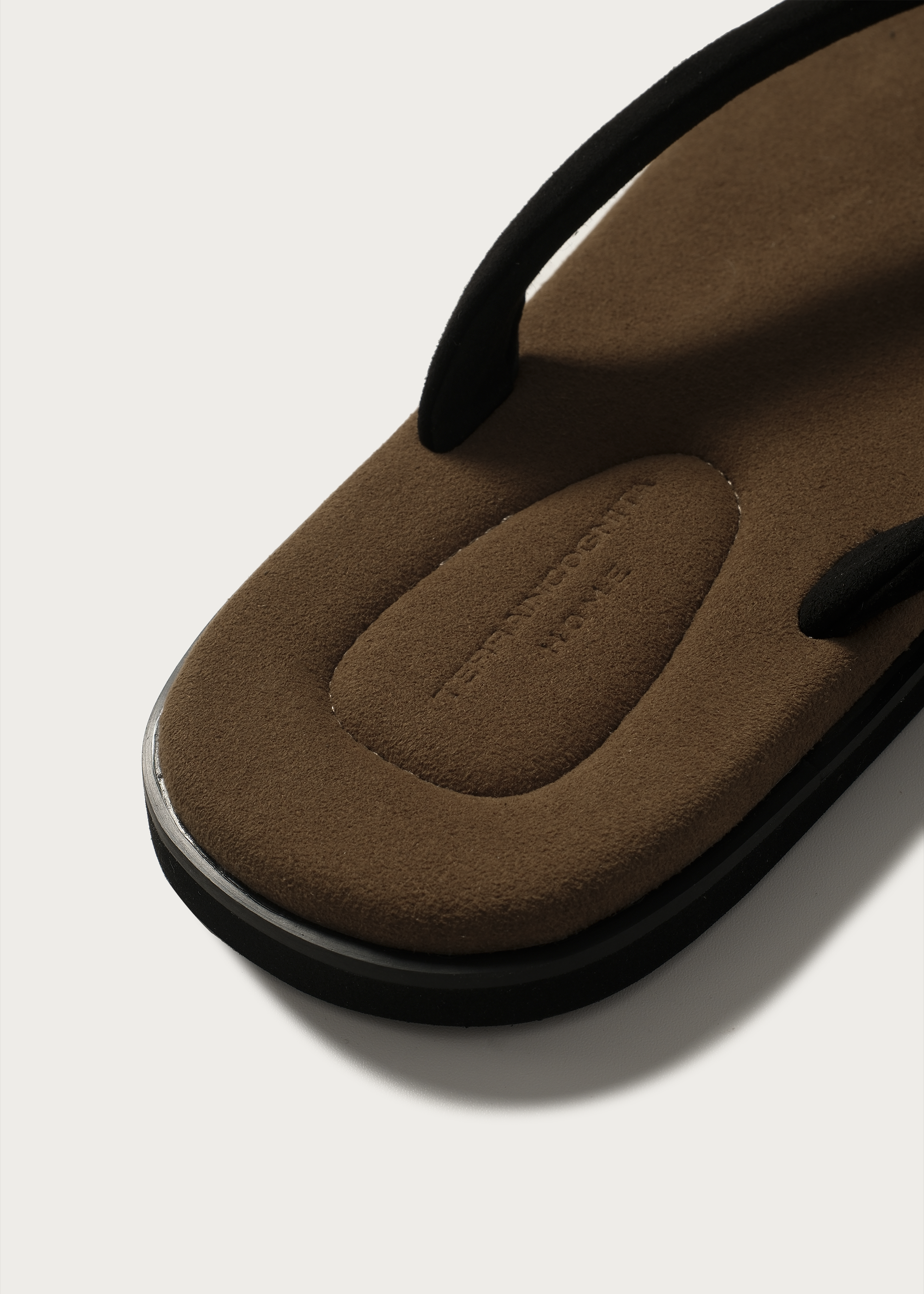 TerraHome Suede Flip-Flops Brown