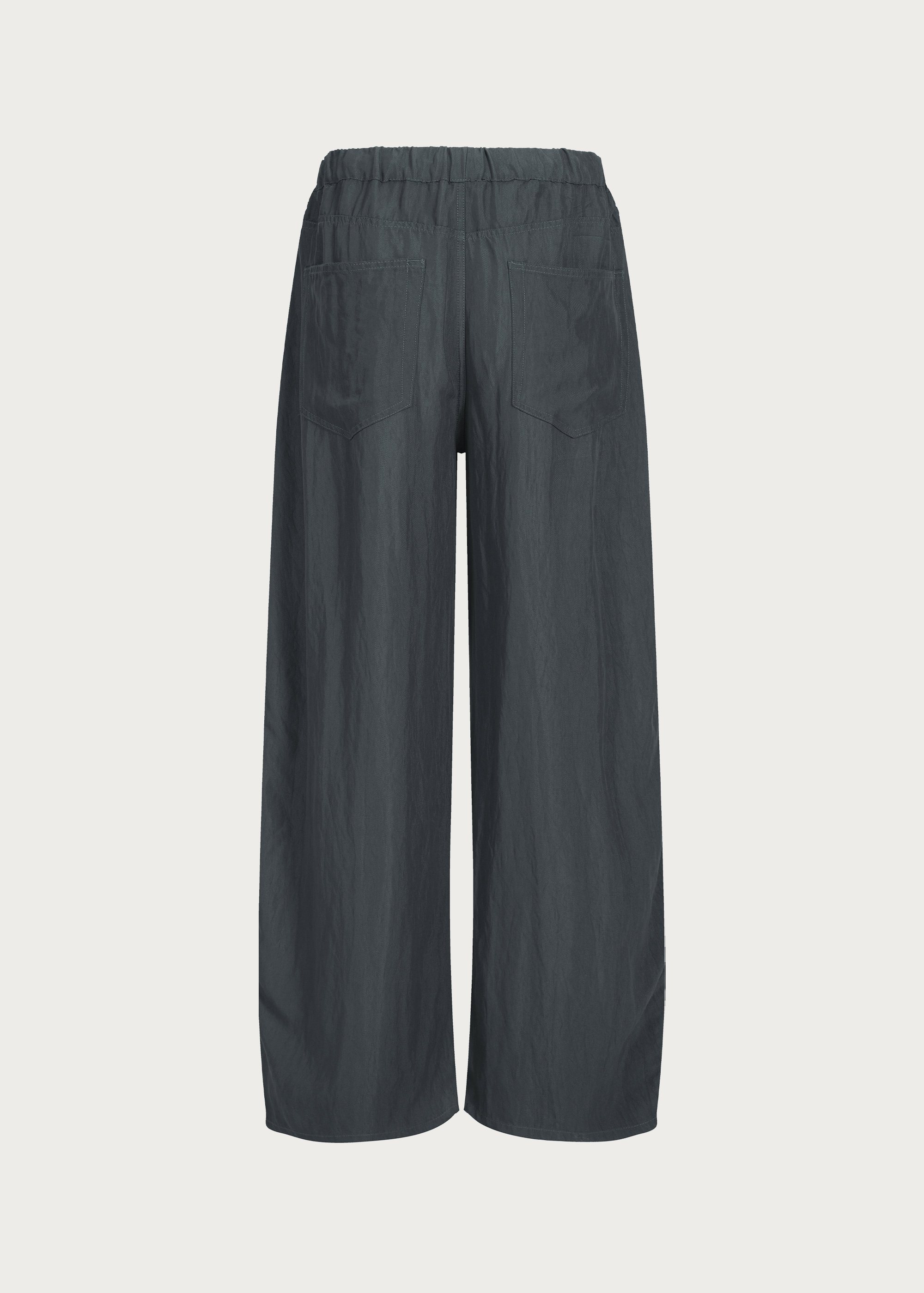 Drapey Casual Trousers with Elastic Waist and Drawstring