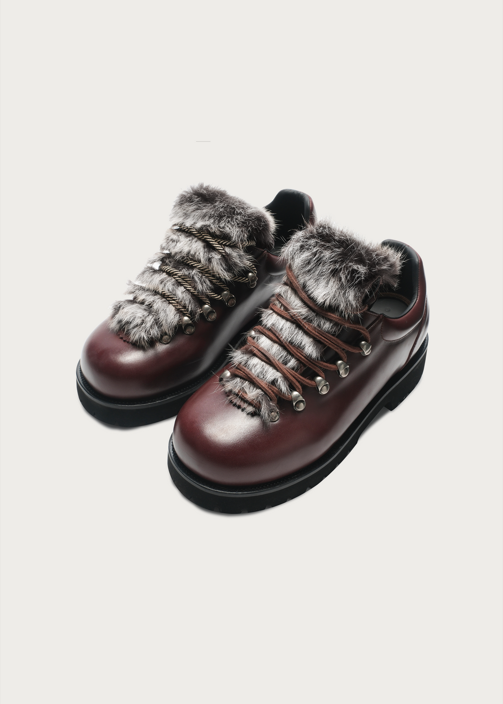 Rover Outdoor-Inspired Leather Sneakers Claret Red