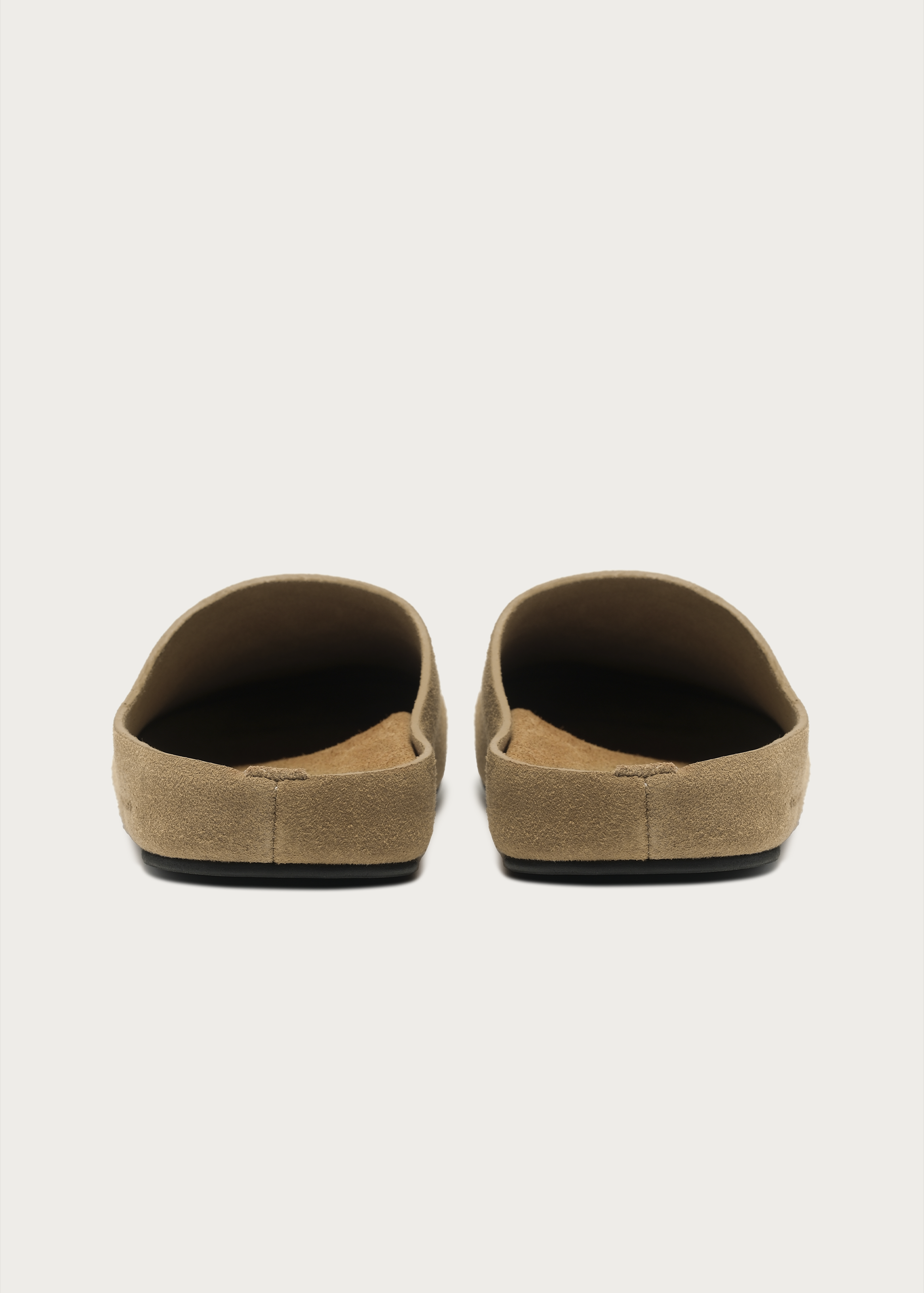 Suede Clogs "Cloud-Feel" Khaki