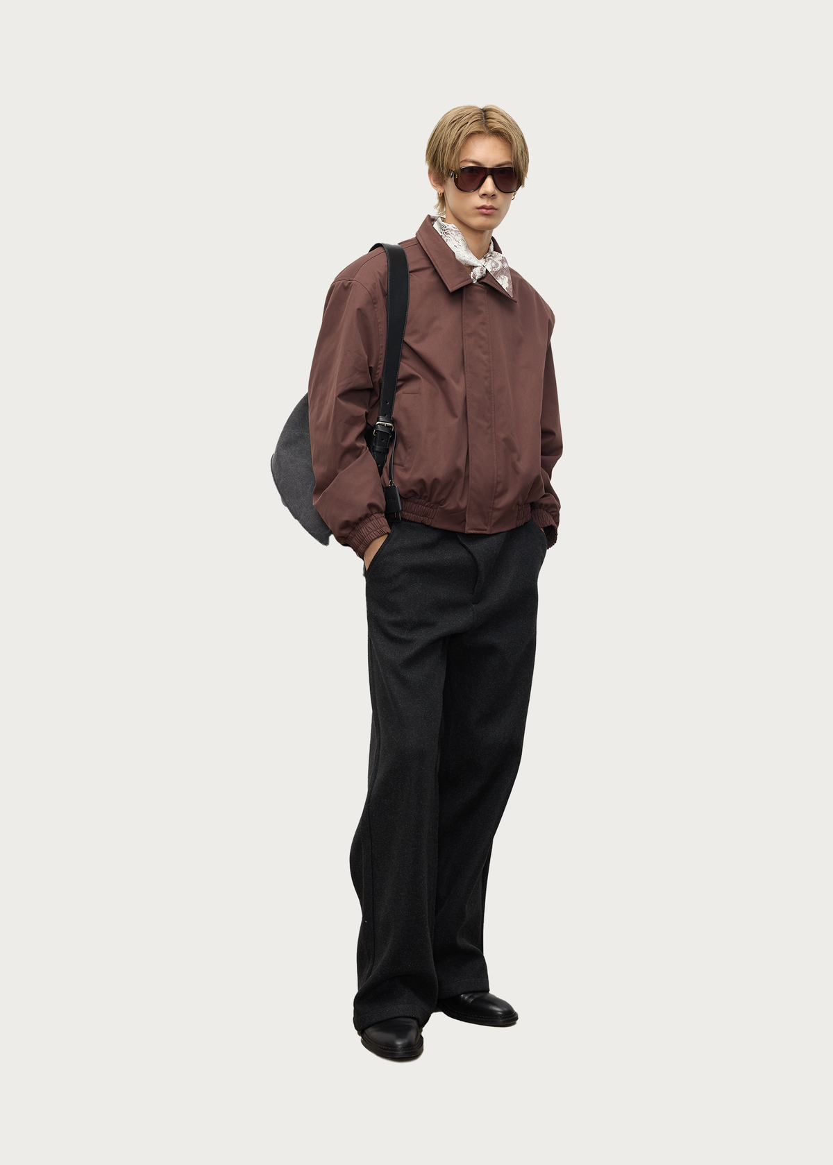 Three-Dimensional Rope-Decorated Straight-Leg Trousers