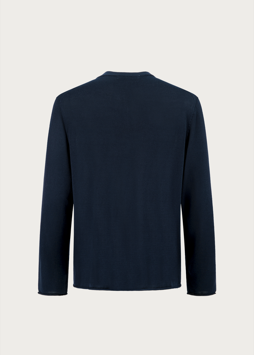 Crew-neck knit pullover Navy blue